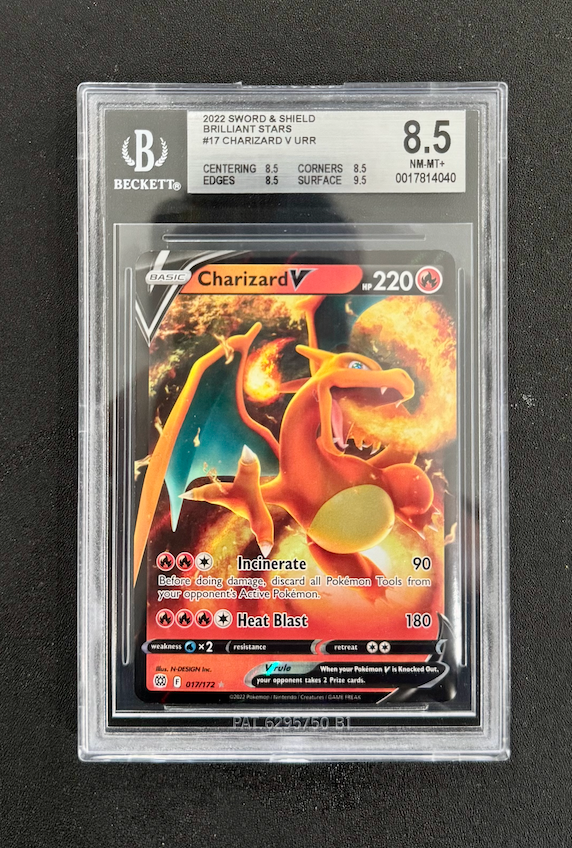 Charizard V 2022 Pokemon Brilliant Stars Ultra Rare #017 SGC Authenticated 9 Card