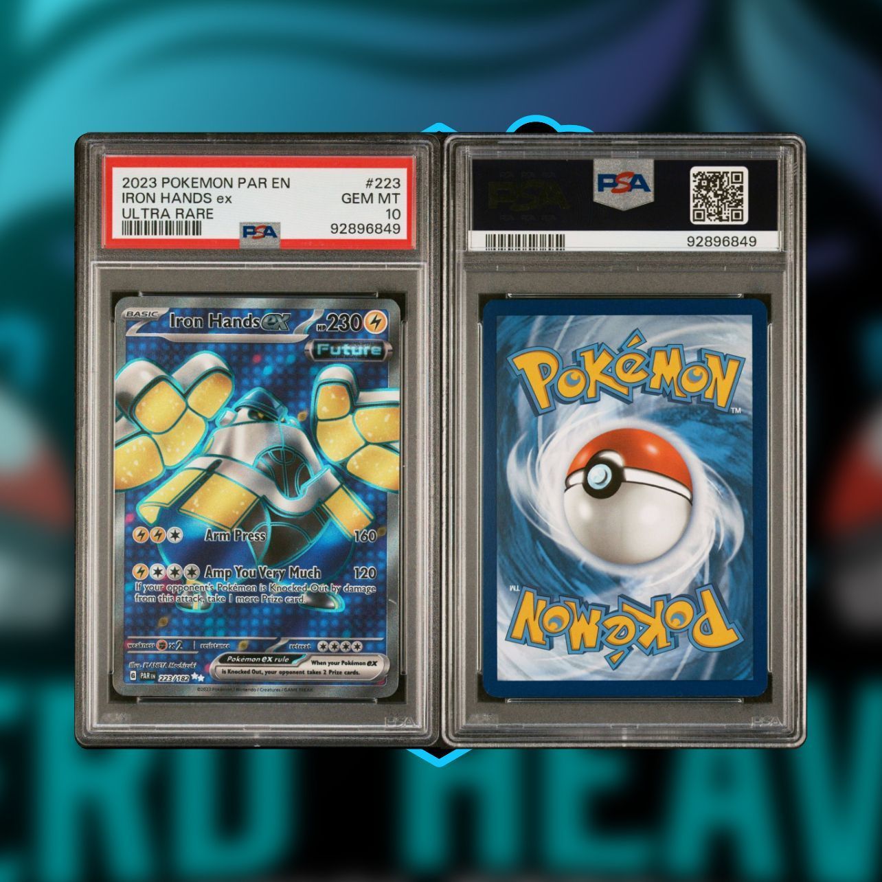 Ultra Rare Iron Hands ex 223/182 Pokemon Paradox Rift PSA 10