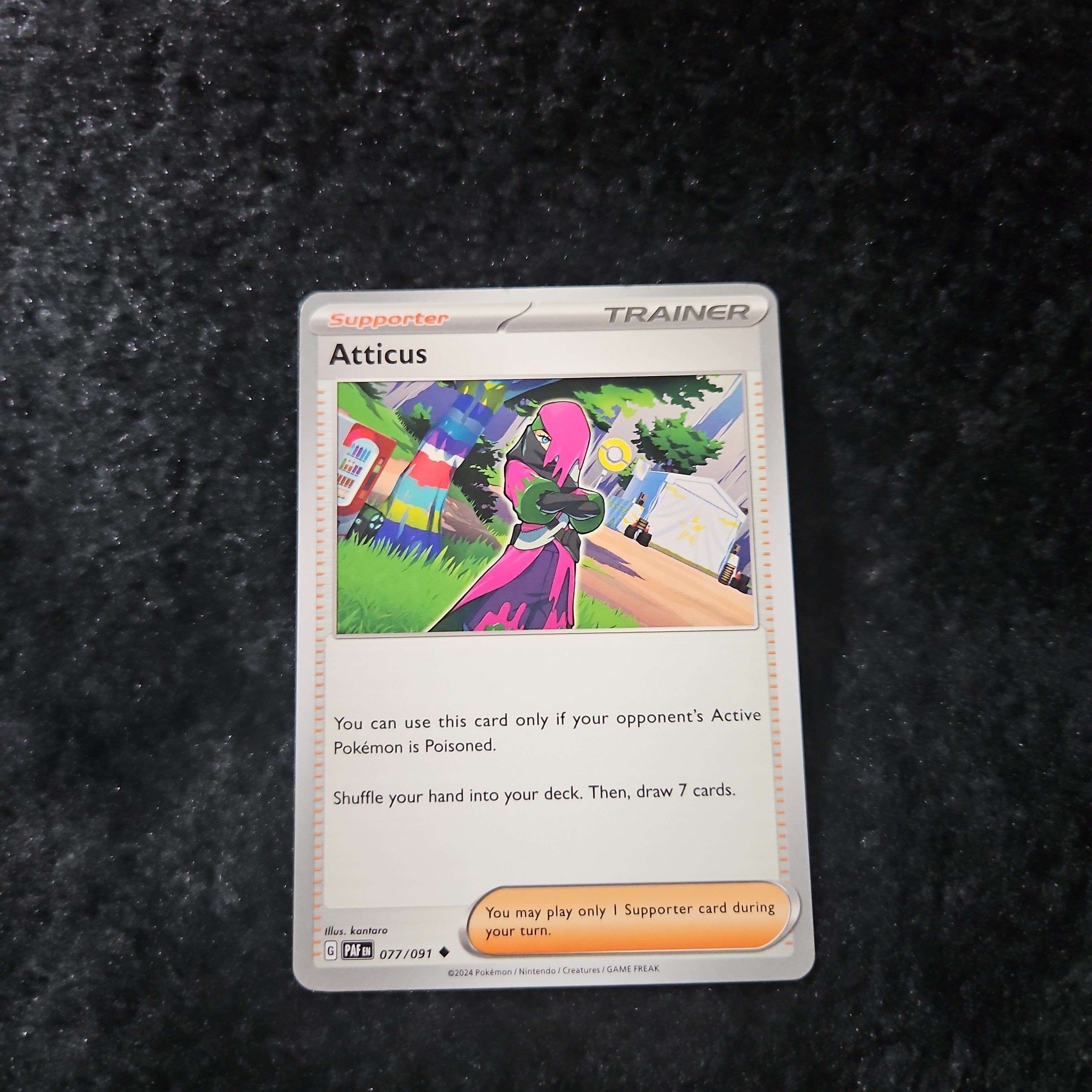 Atticus #077 - Paldea Fates - Supporter, Trainer - 2024 - Pokmon   Whatnot: Shop, Sell, Connect