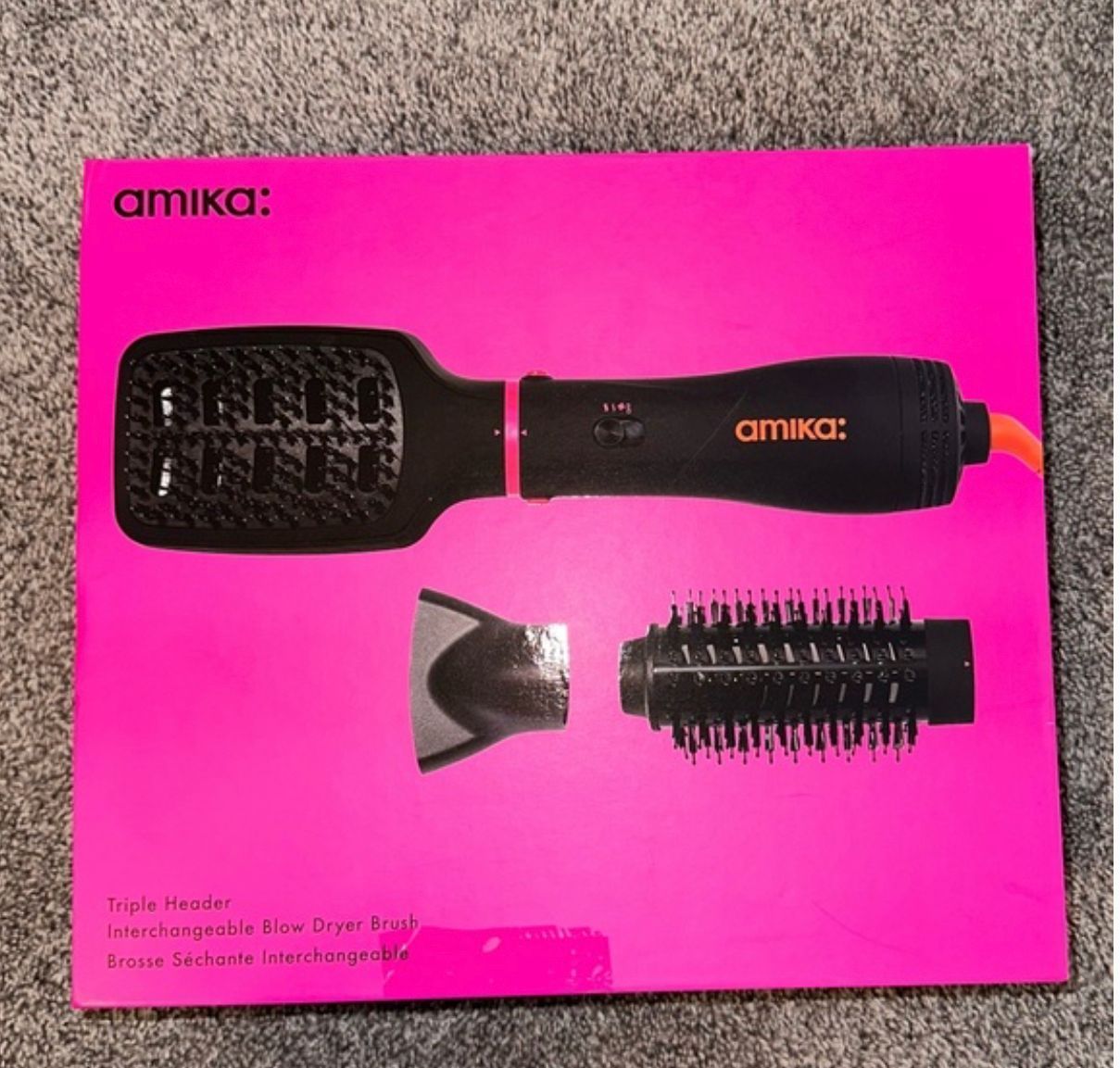 amika Triple Header Interchangeable Blow Dryer Brush · Whatnot