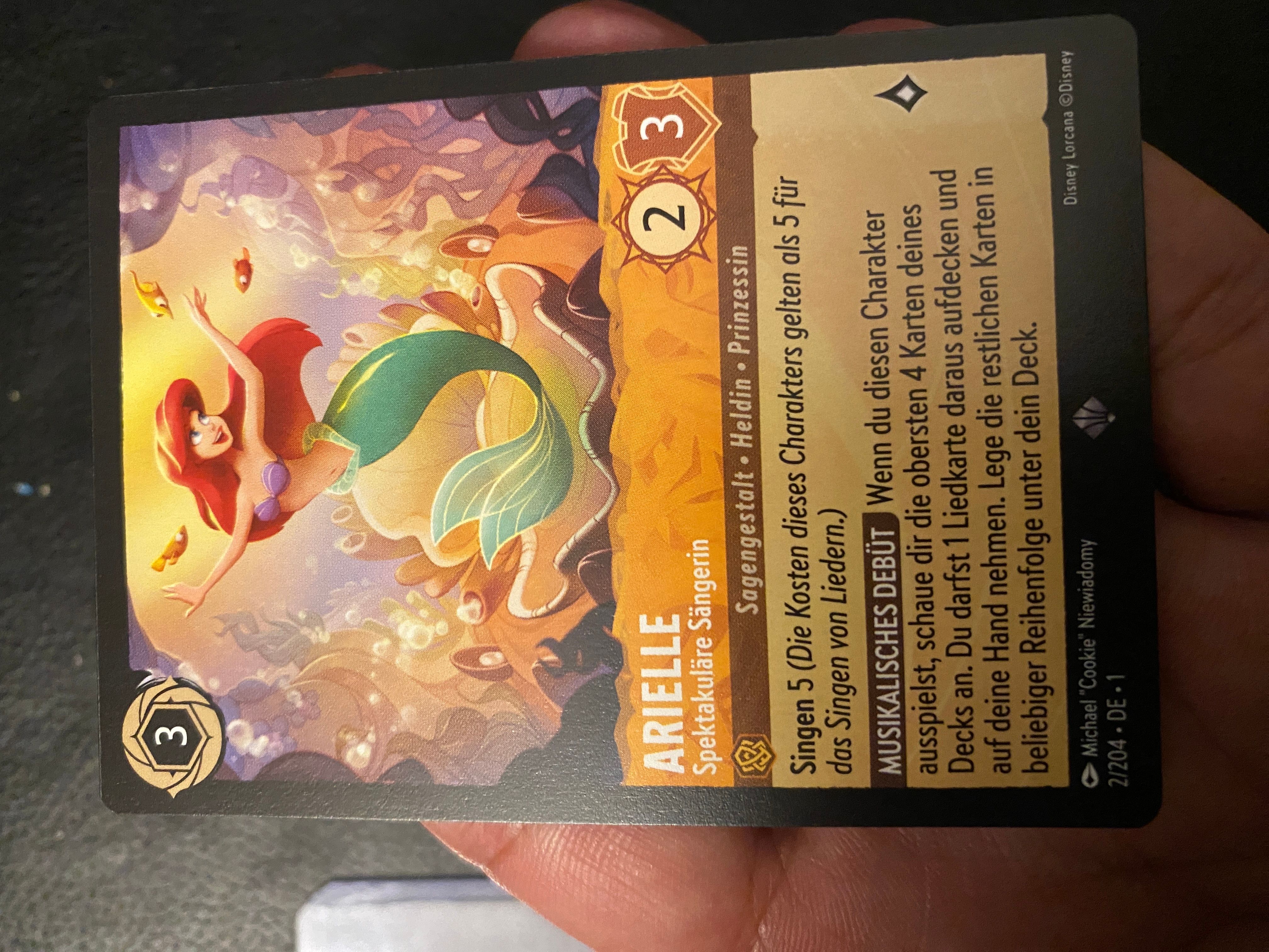 Disney Lorcana German error Ariel Spectacular singer super rare card   Whatnot: Shop, Sell, Connect