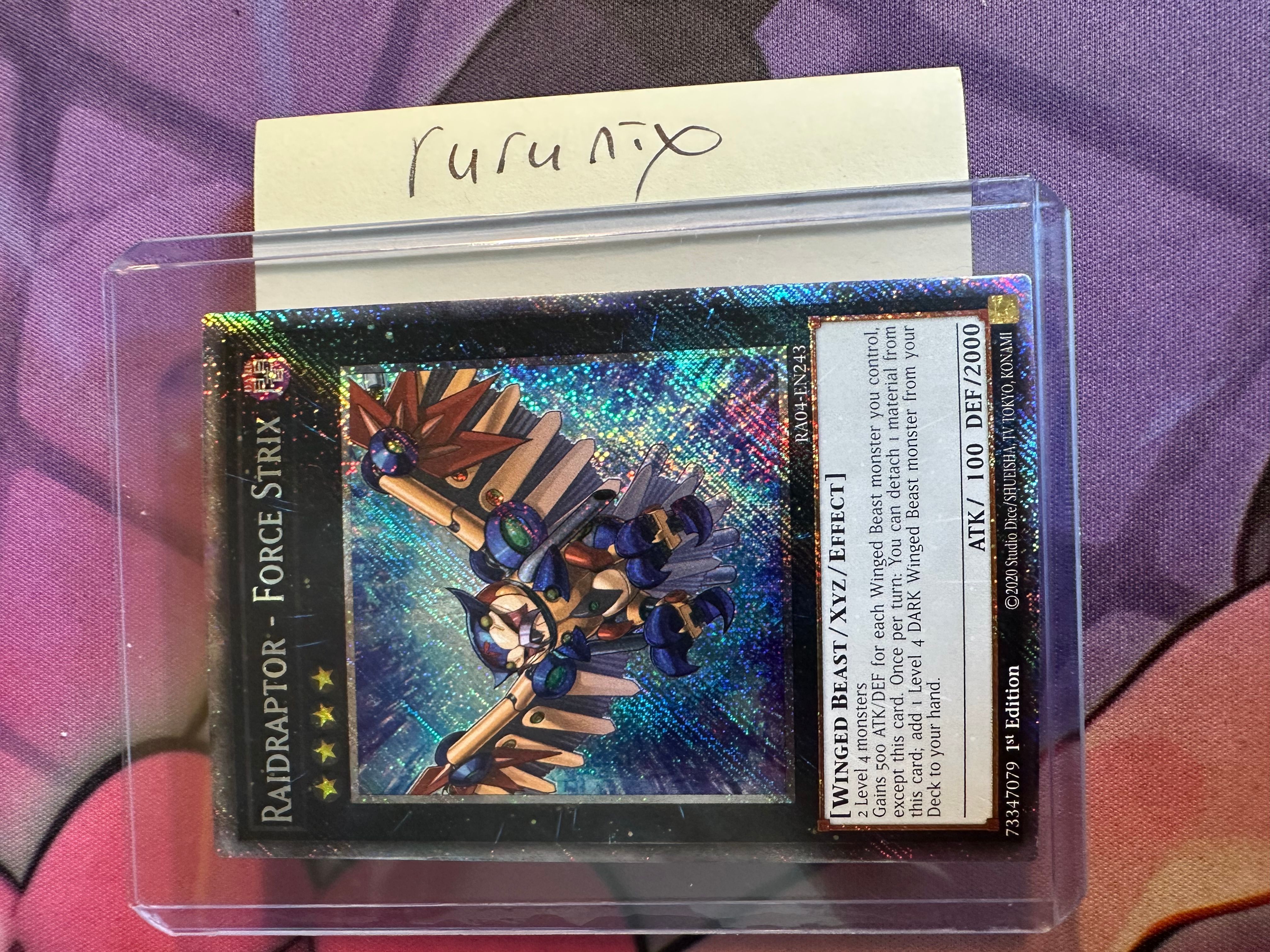 Yugioh Raidraptor - Force Strix (Platinum Secret Rare) RA04-EN243 - Quarter  Century Stampede  Whatnot: Shop, Sell, Connect