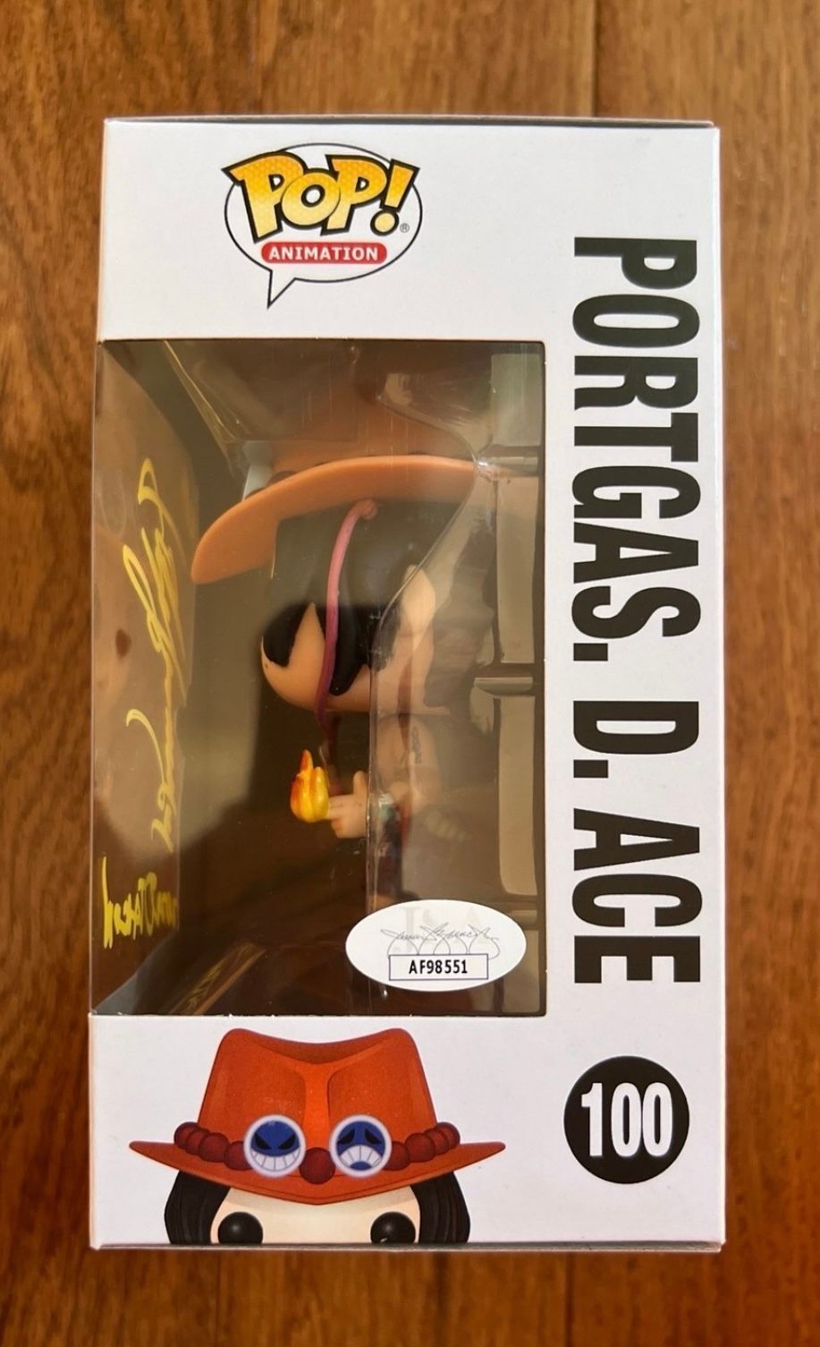 Toshio Furukawa サイン入り ポートガス・D・エース　funko Funko Pop One Piece Ace Signed By JVA Toshio Furukawa (JSA