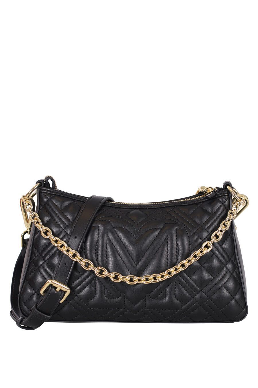小物 wmt one Love Moschino Black quilted style shoulder bag with mini