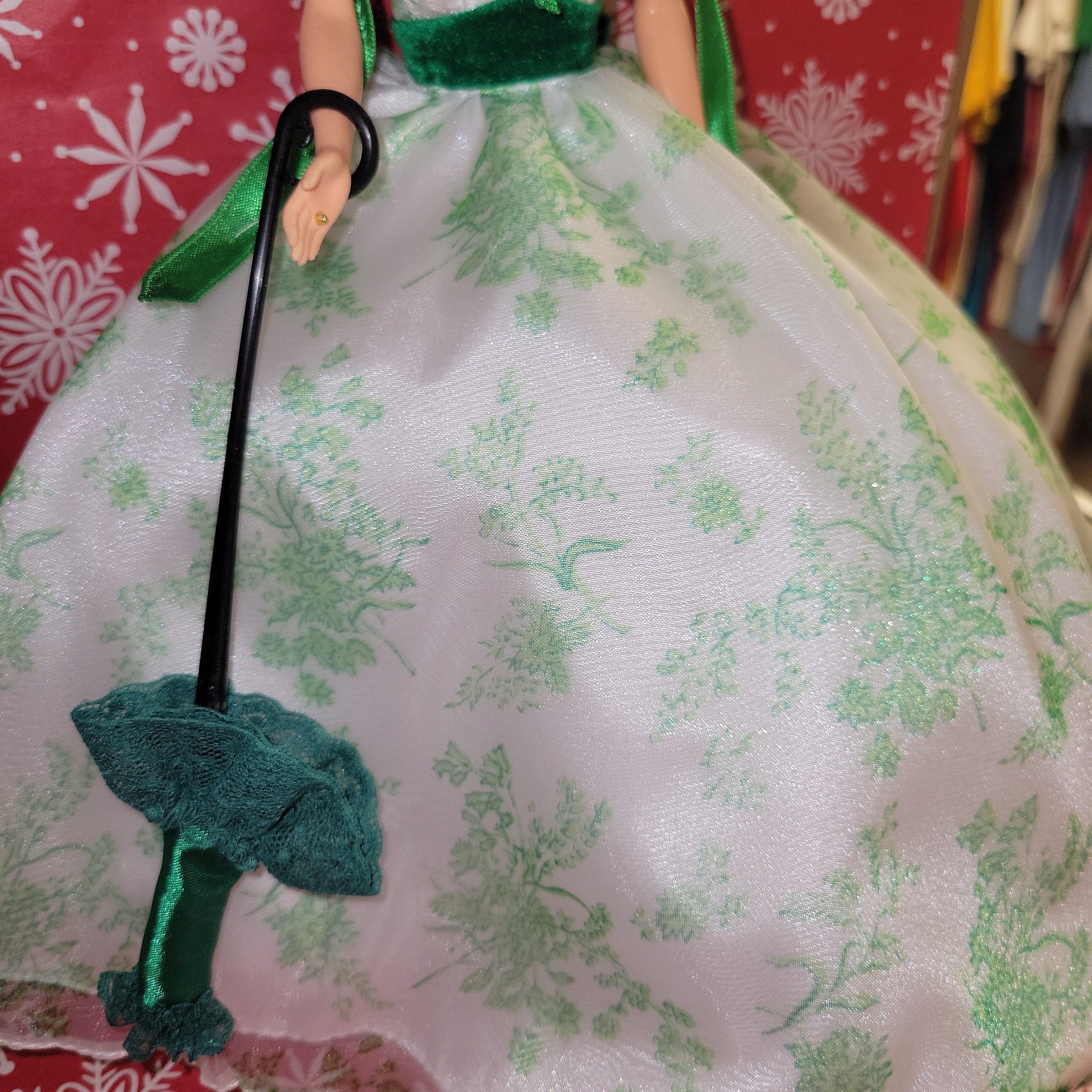 Barbie Doll as Scarlett O'Hara Gone with The Wind White and Green Dress W  Stand!  Whatnot: Shop, Sell, Connect