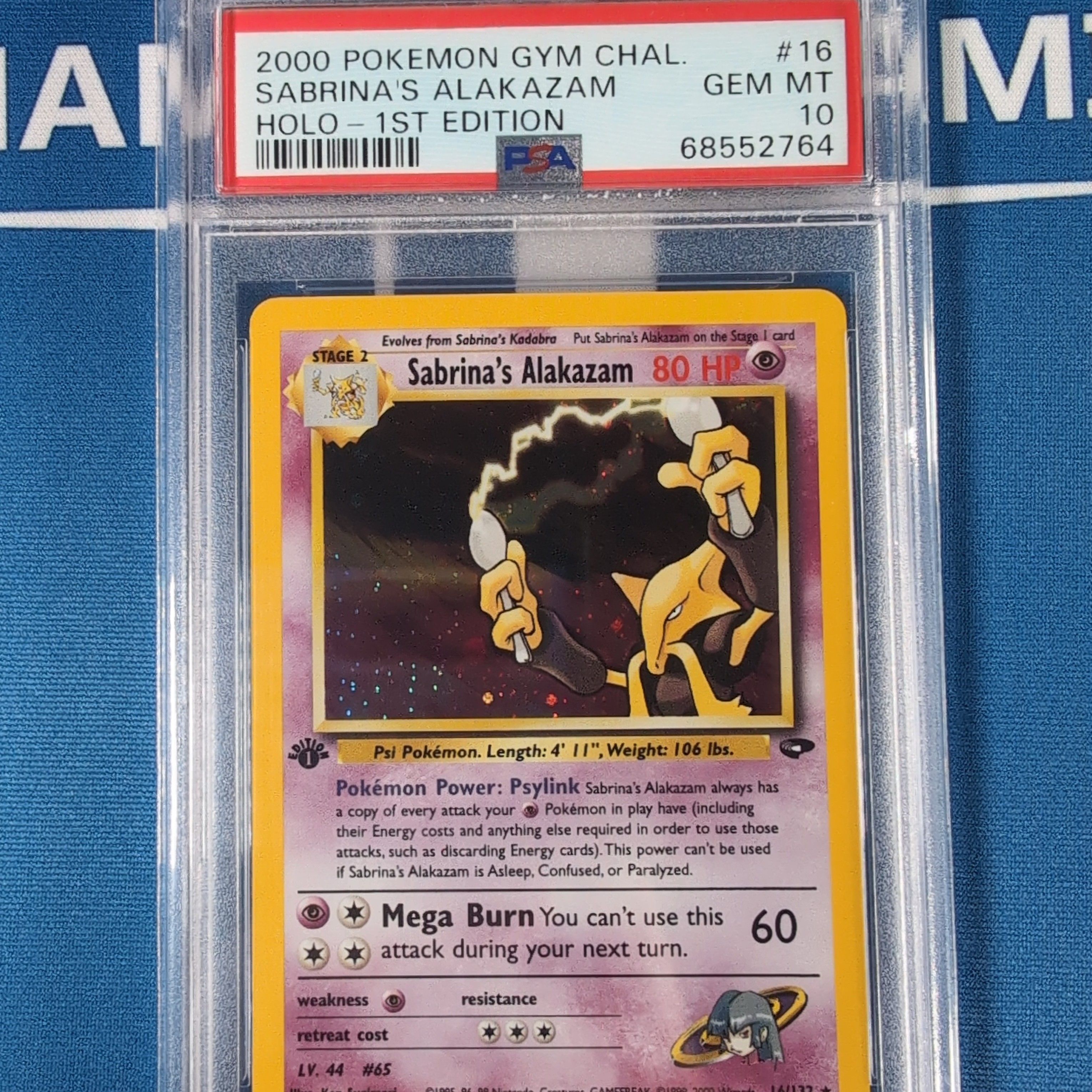 Fashion Pokemon Gym Challenge Sabrina's Alakazam PSA 7