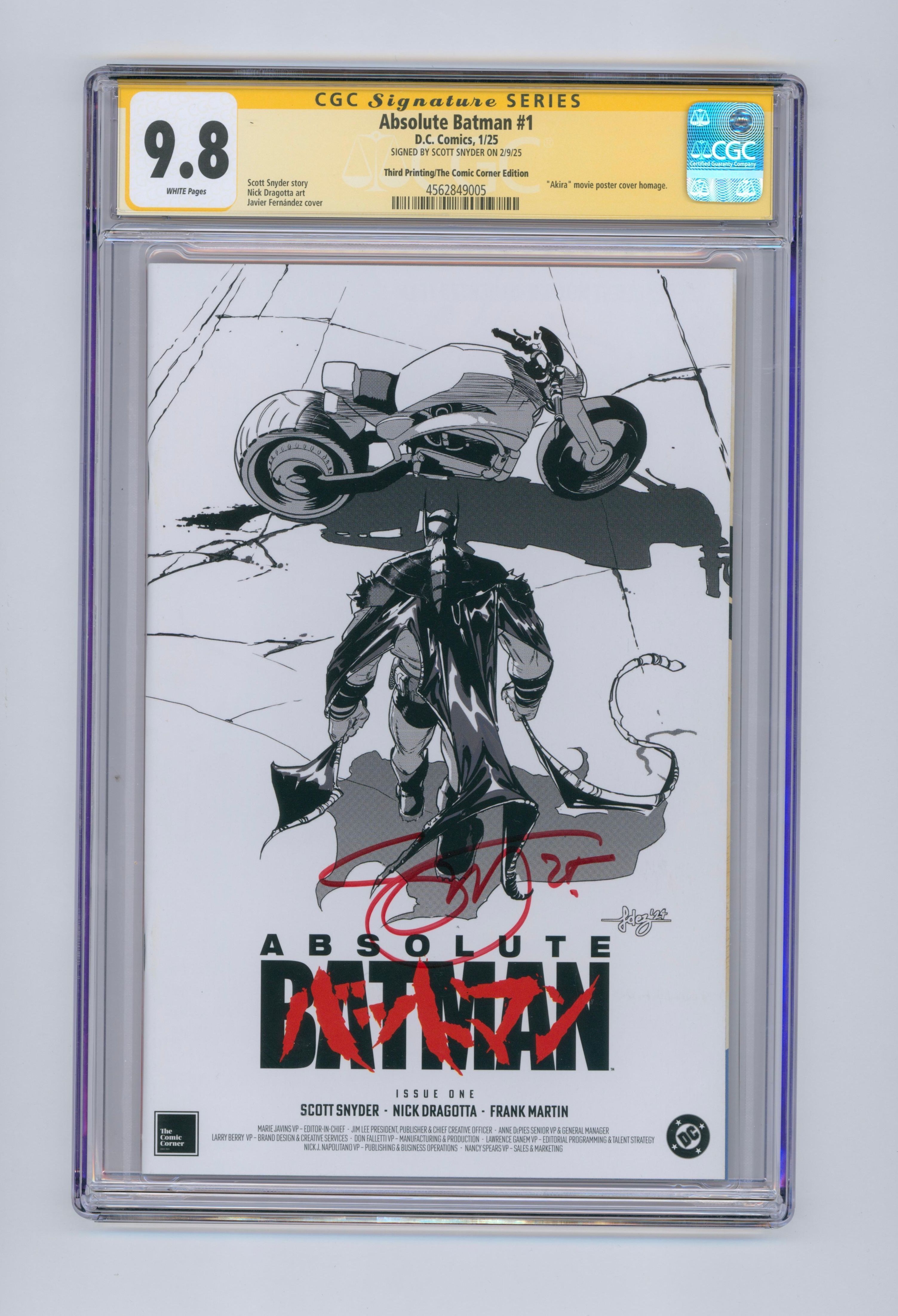 Absolute Batman #9 超レアエクスクルーシブ表紙 アメコミリーフ