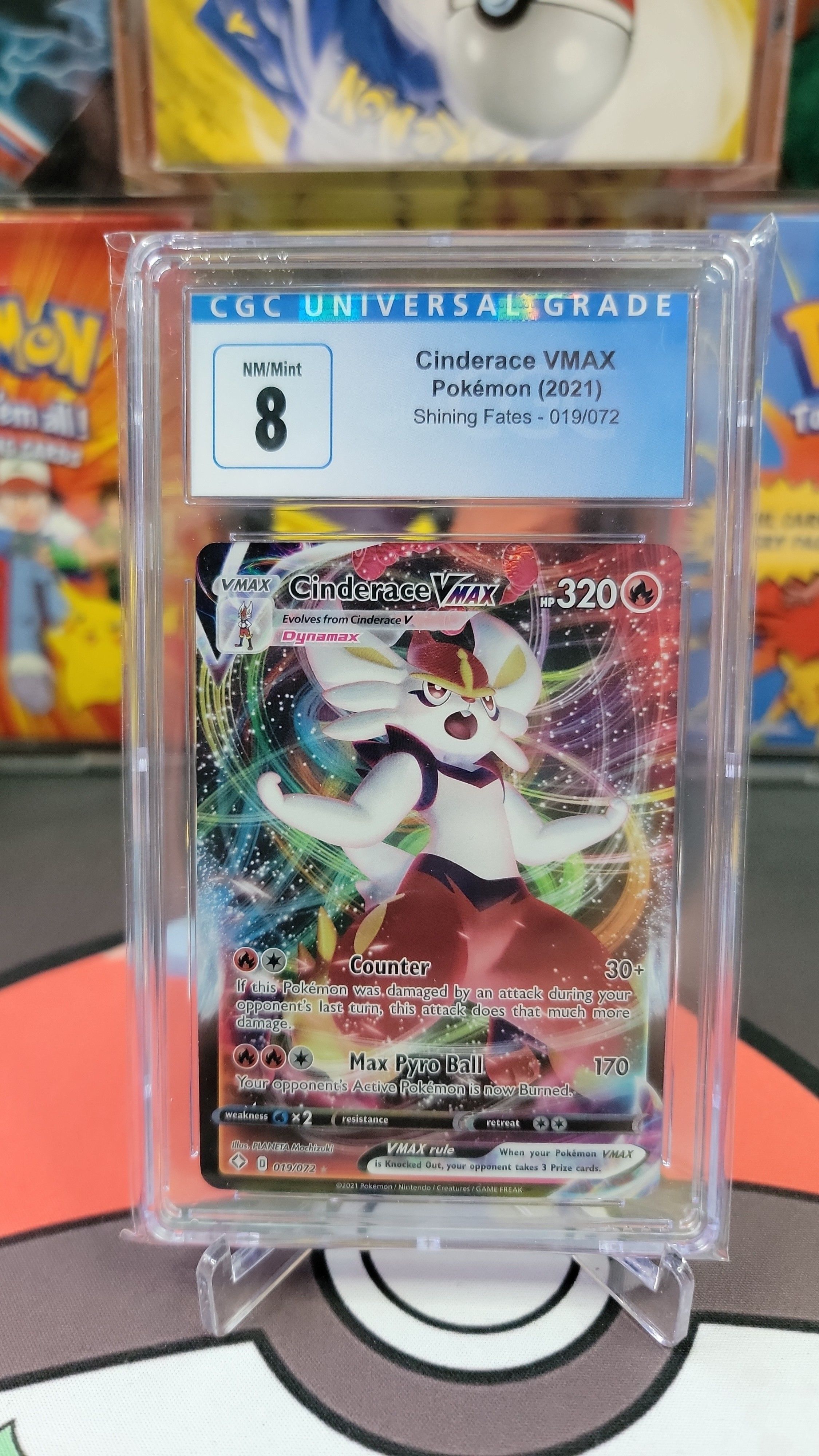 CGC 8 Pokemon Cinderace VMAX #019/072  Whatnot: Shop, Sell, Connect