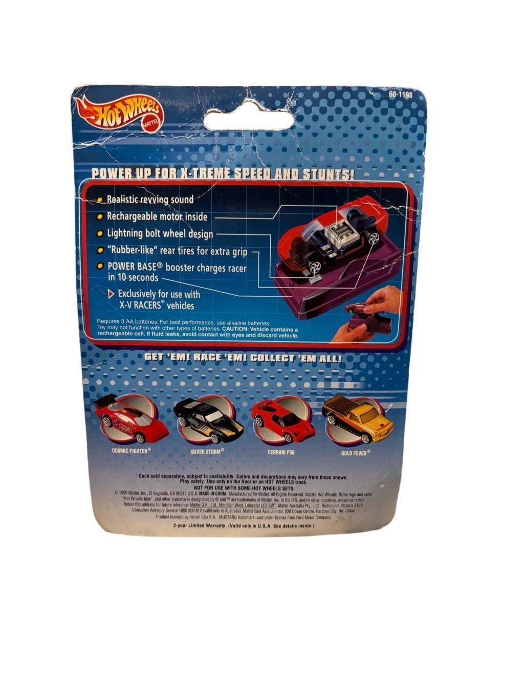 Hot Wheels RARE Motorized X-V Racers Gold Fever 1999 · Whatnot