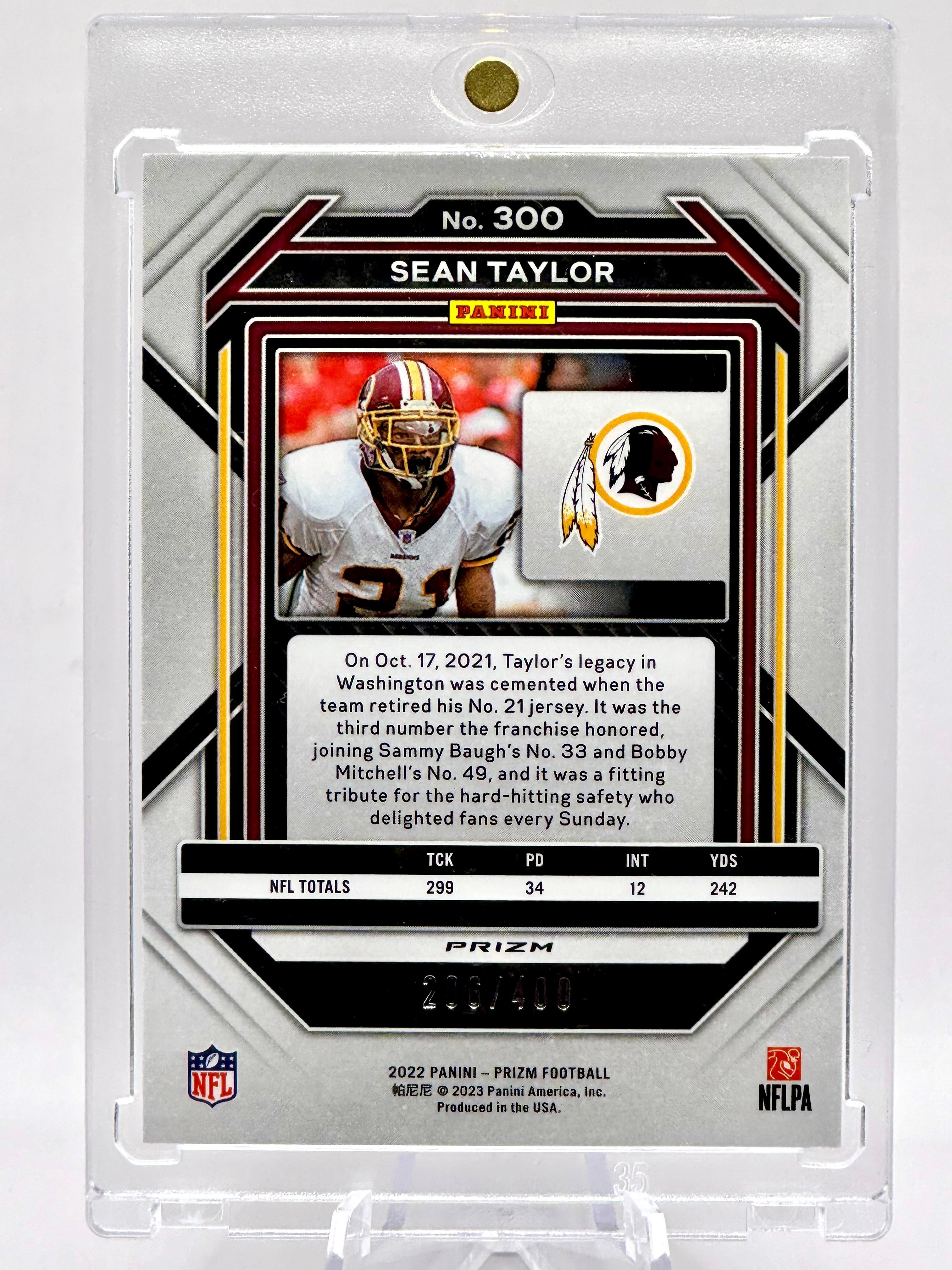 Sean Taylor 2022 Prizm Pandora Numbered /400 Washington