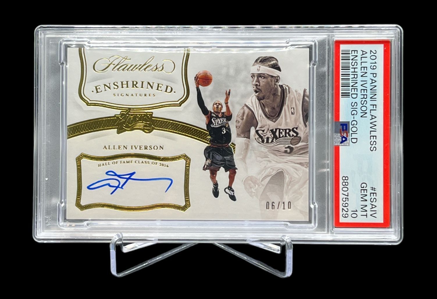 2019-20 Panini Flawless Allen Iverson Enshrined Signatures 2019-20 Panini Flawless Allen Iverson Enshrined Signatures