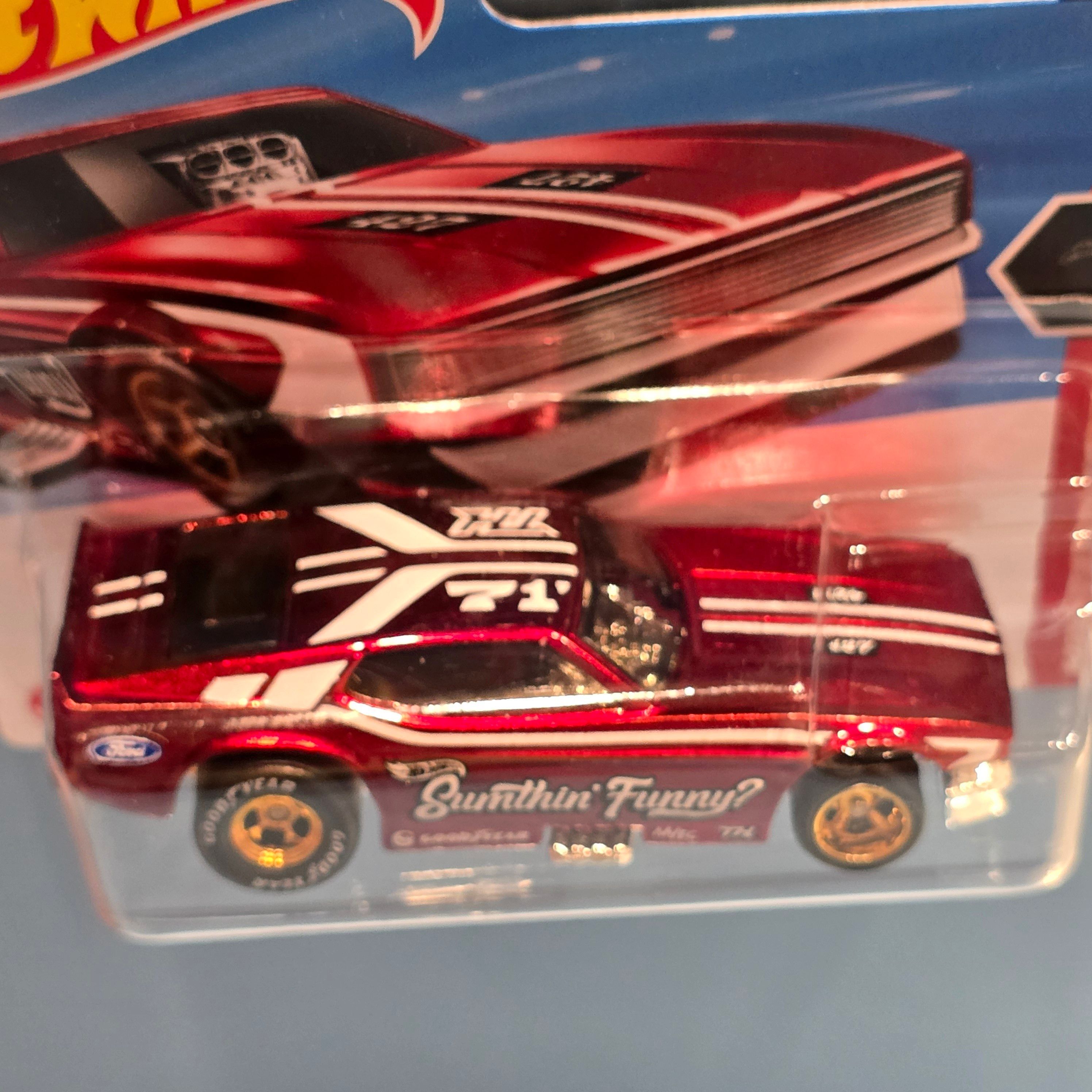 HOT WHEELS 2025 SUPER TREASURE HUNT 71 MUSTANG FUNNY CAR - SHORT