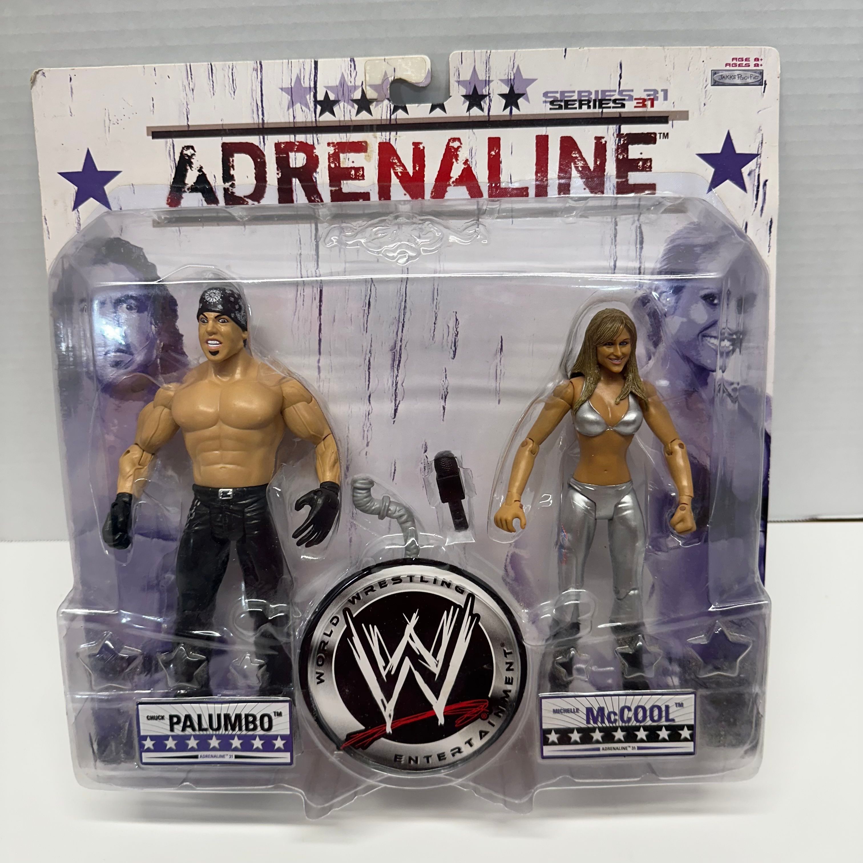 WWE Jakks 2008 Adrenaline Series 31 Chuck Palumbo & Michelle 