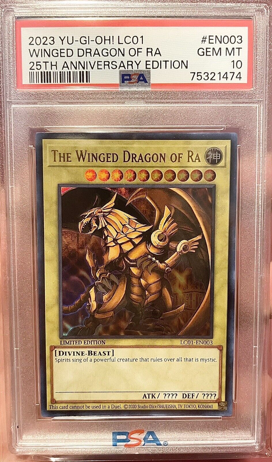 PSA 10 Yugioh The Winged Dragon of Ra 25th  Whatnot: Shop, Sell, Connect