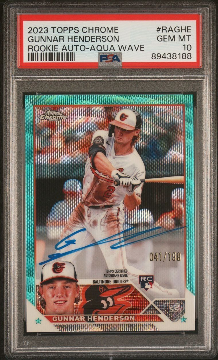 2023 Topps Chrome Rookie Autograph Gunnar Henderson RAGHE 2023 Topps Chrome Rookie Autograph Gunnar Henderson RAGHE