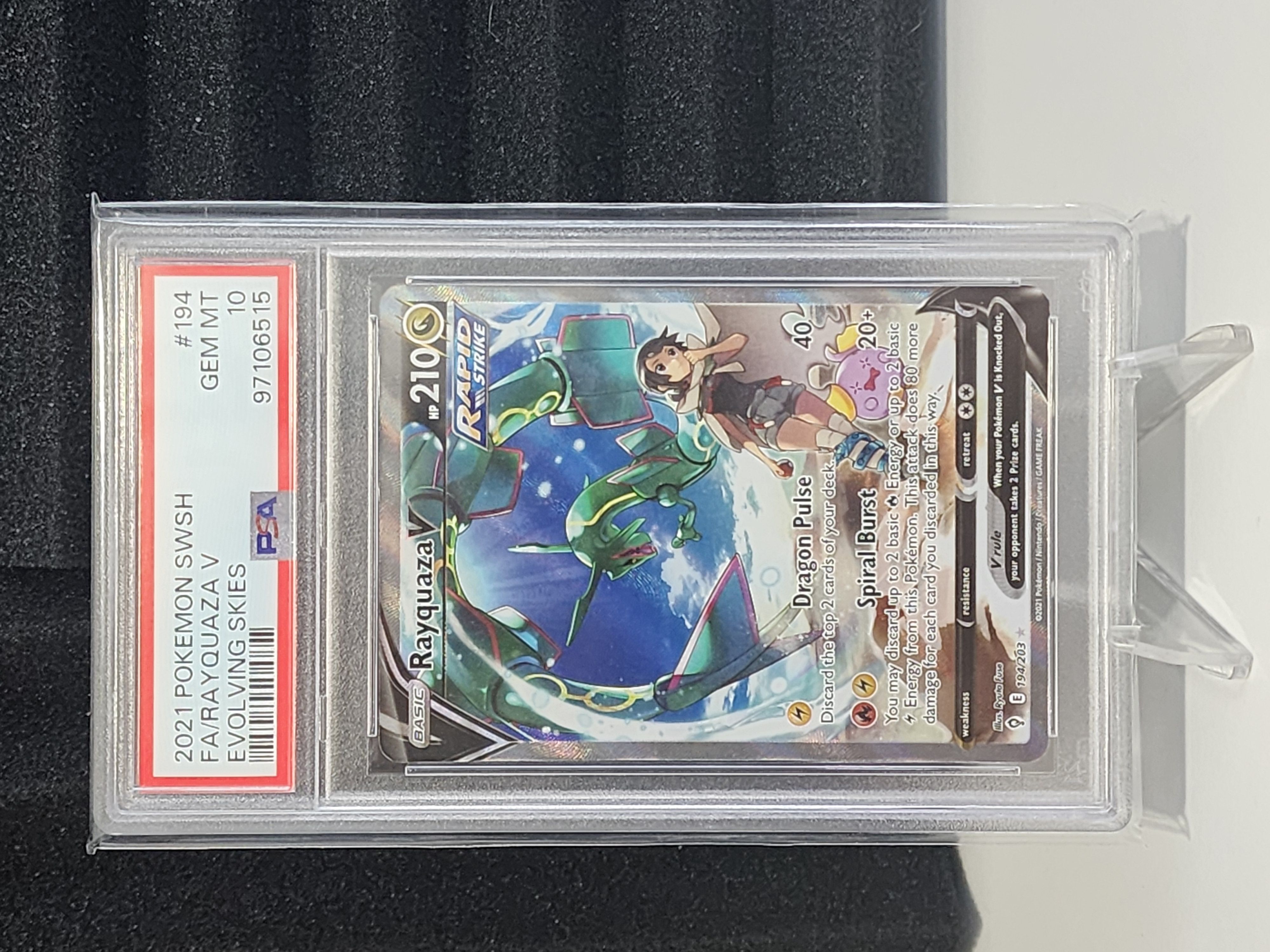 PSA 10 GEM MINT Rayquaza V Evolving Skies Alternate Alt Art