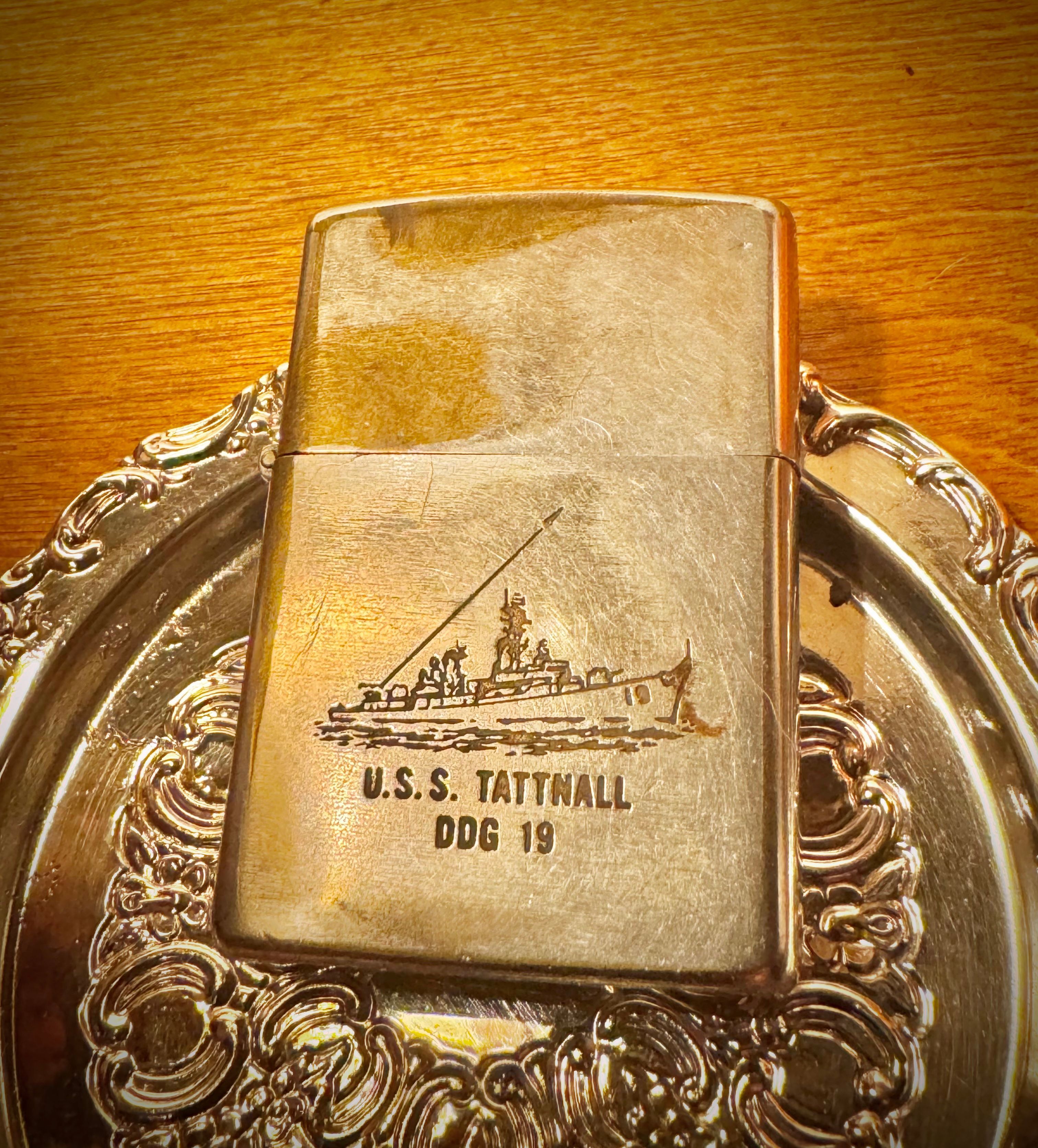 Vintage Navy Zippo Lighter U.S.S. Tattnall DDG-19 · Whatnot