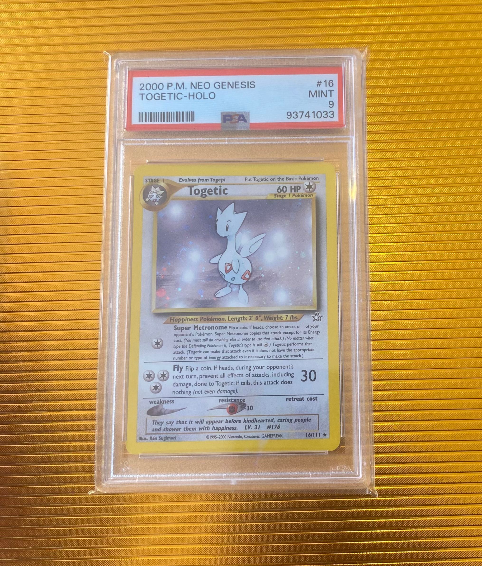 PSA 9 MINT 1st Edition Togetic Holo Neo on sale Genesis