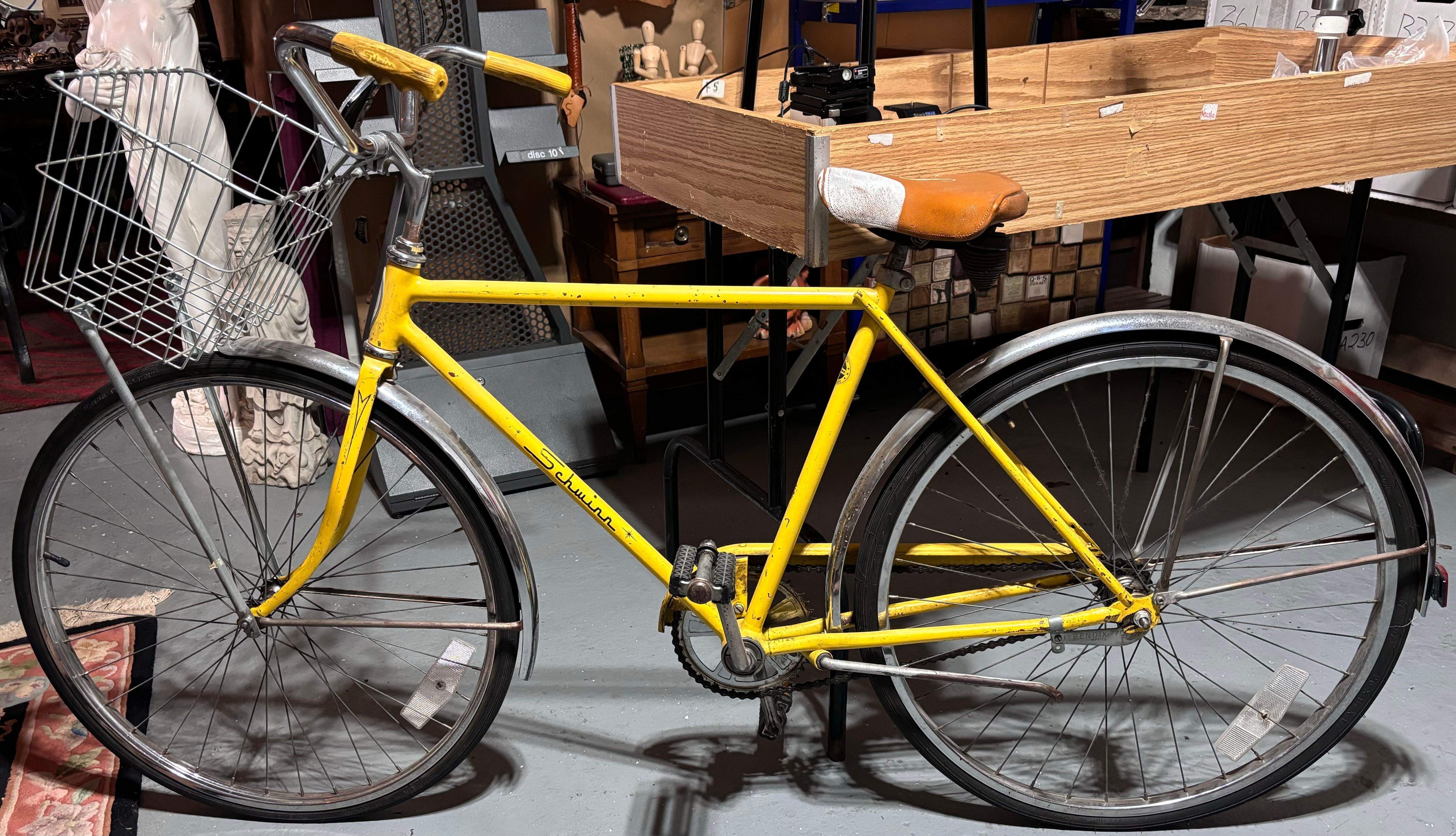 Vintage yellow schwinn bike sales