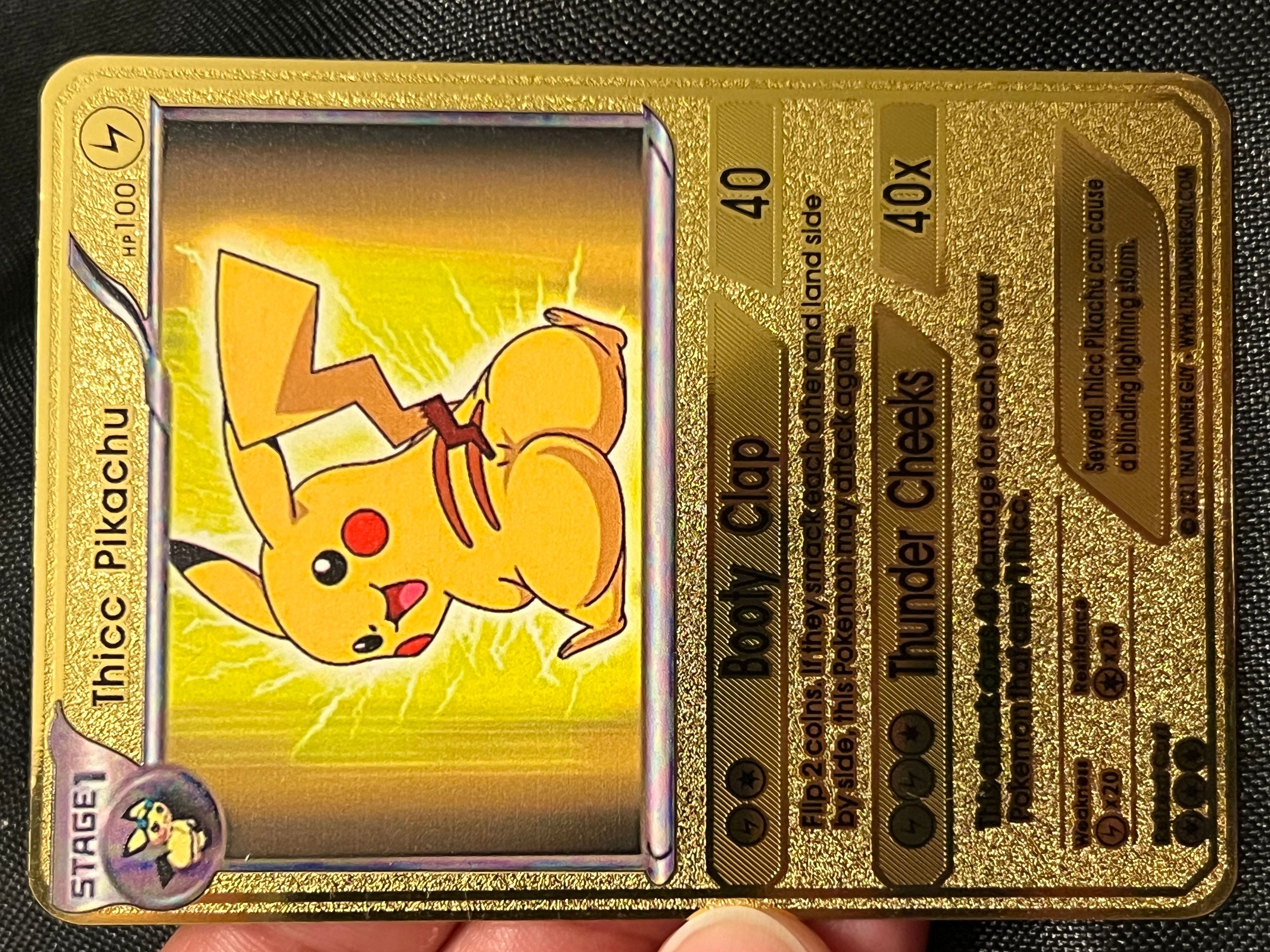 Thicc Pikachu Pokmon Collectible Metal Card Art  Whatnot: Shop, Sell,  Connect