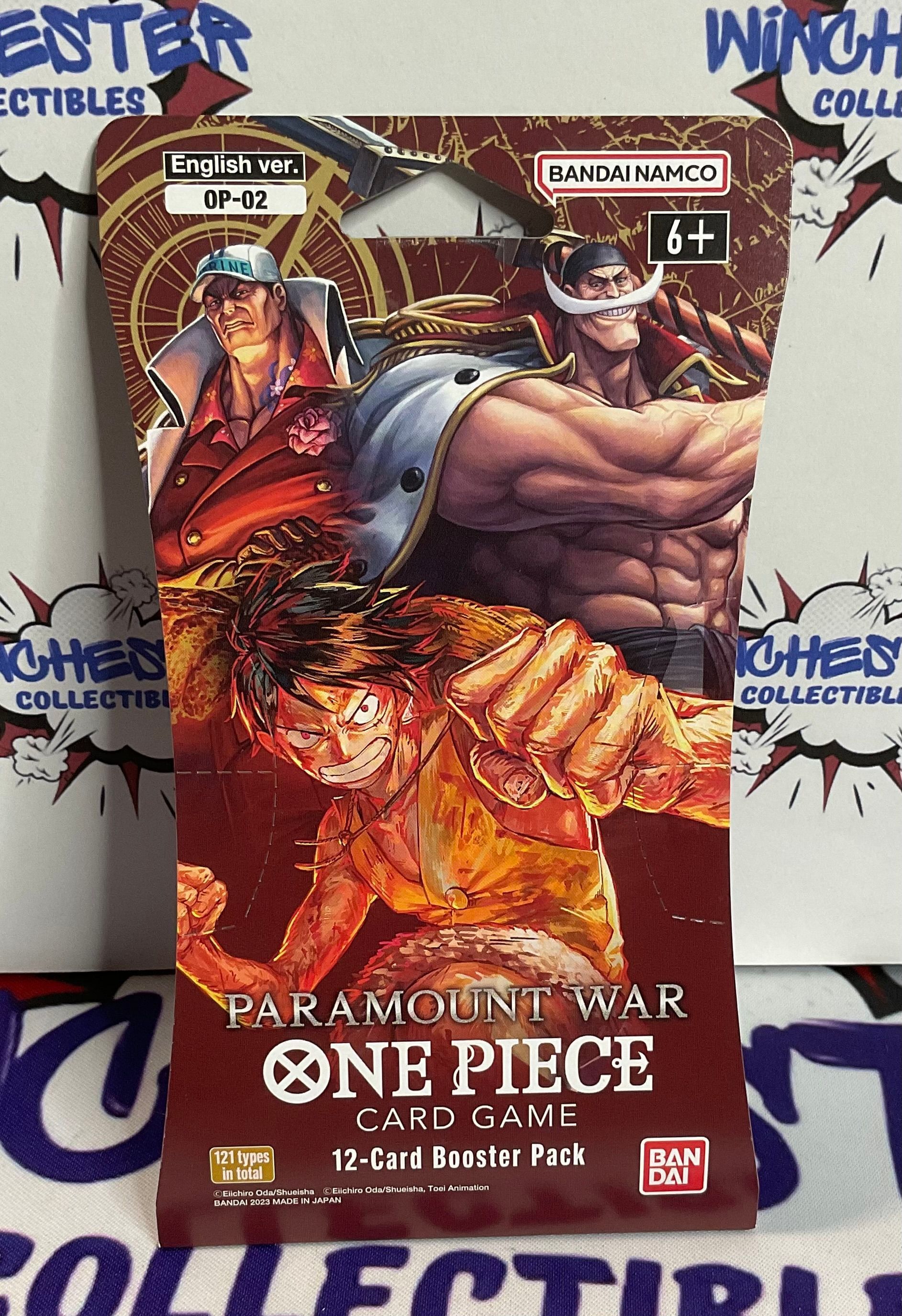 One Piece OP-02 Paramount War Factory Sealed Booster Pack (English)   Whatnot: Shop, Sell, Connect