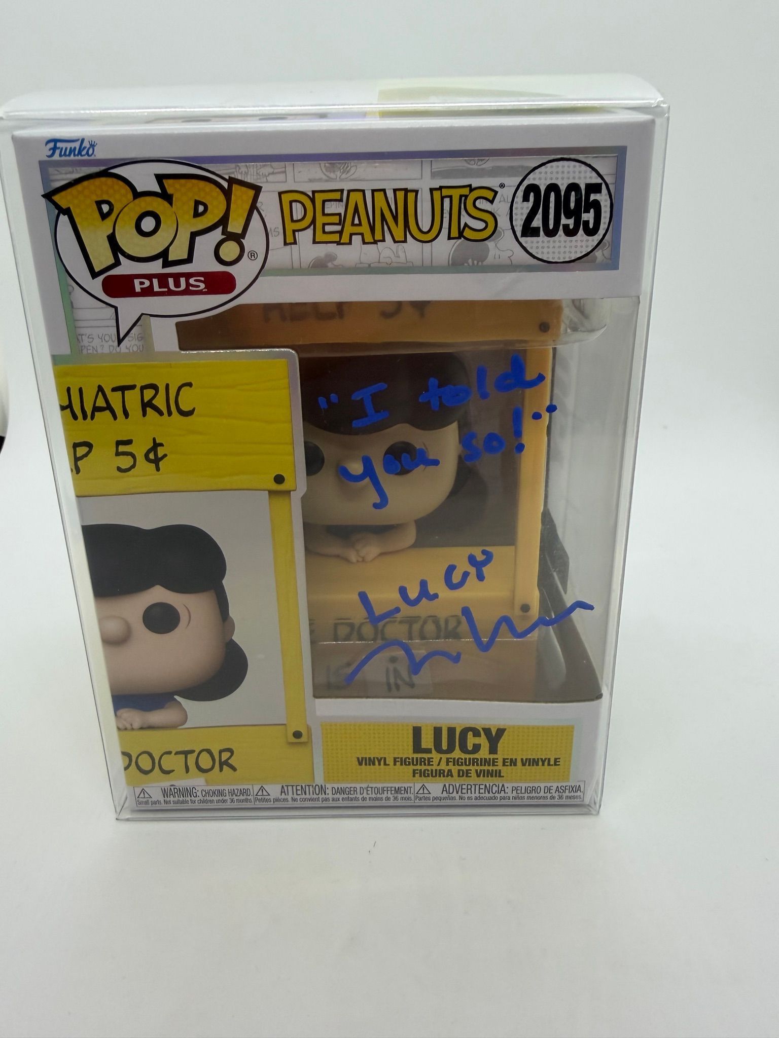 Lucy Peanuts Funko Signed by Melanie Kohn