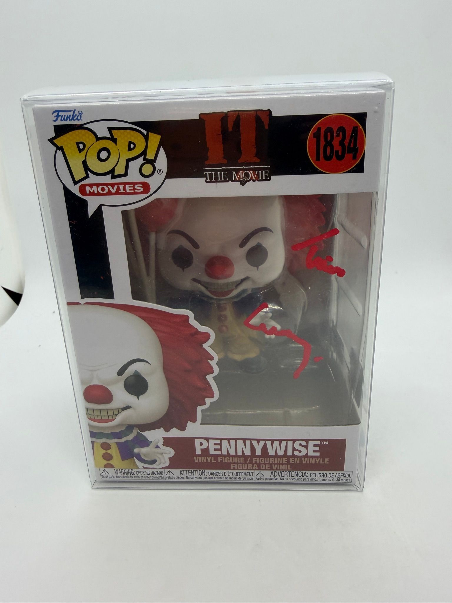 TIM CURRY AUTOGRAPHED SIGNED IT THE MOVIE FUNKO POP #1834 Tim Curry Holo OC COA