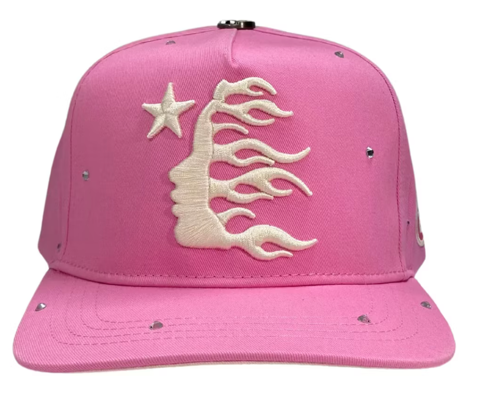 帽子 Hellstar OG Logo Rhinestones Fitted Hat Hellstar OG Logo Rhinestones 59Fifty Fitted Hat Purple Men's
