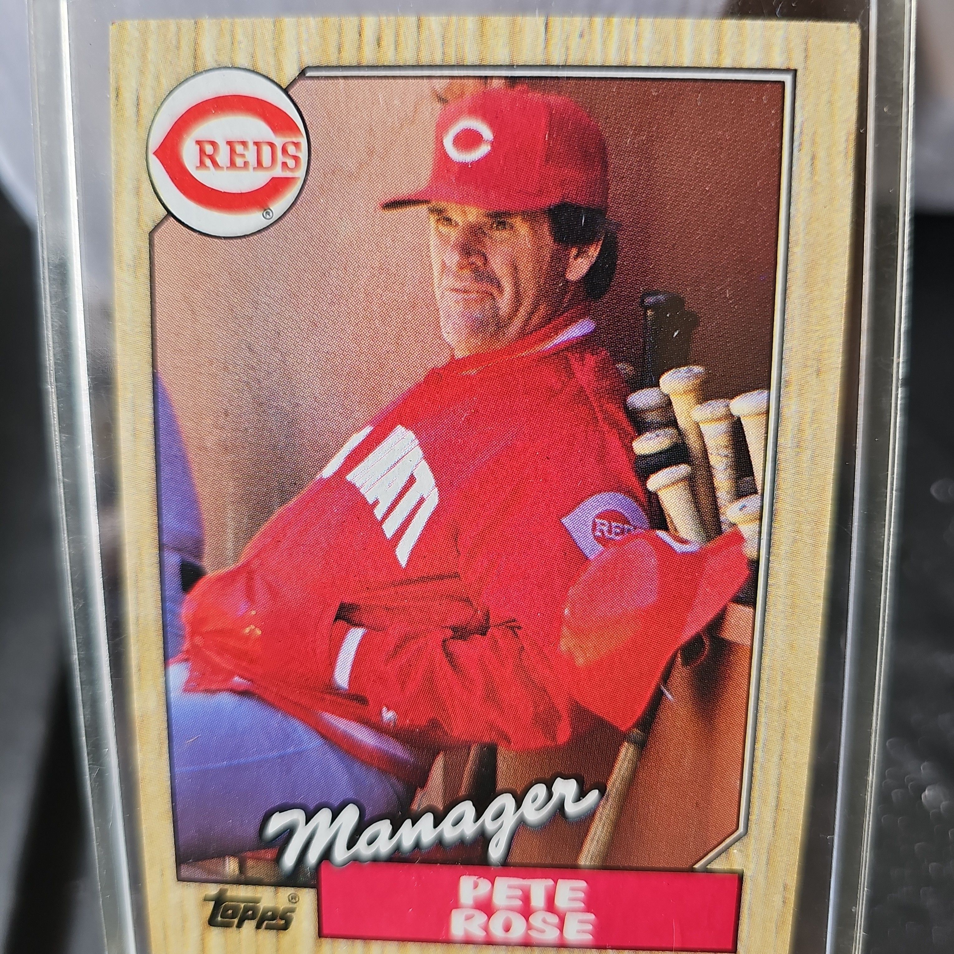 1987 topps pete rose cincinnati reds #393 rare baseball card Amazon.com: 1987 Topps #393 Pete Rose Cincinnati Reds NM-MT MLB Baseball MG  : Collectibles & Fine Art main image 1