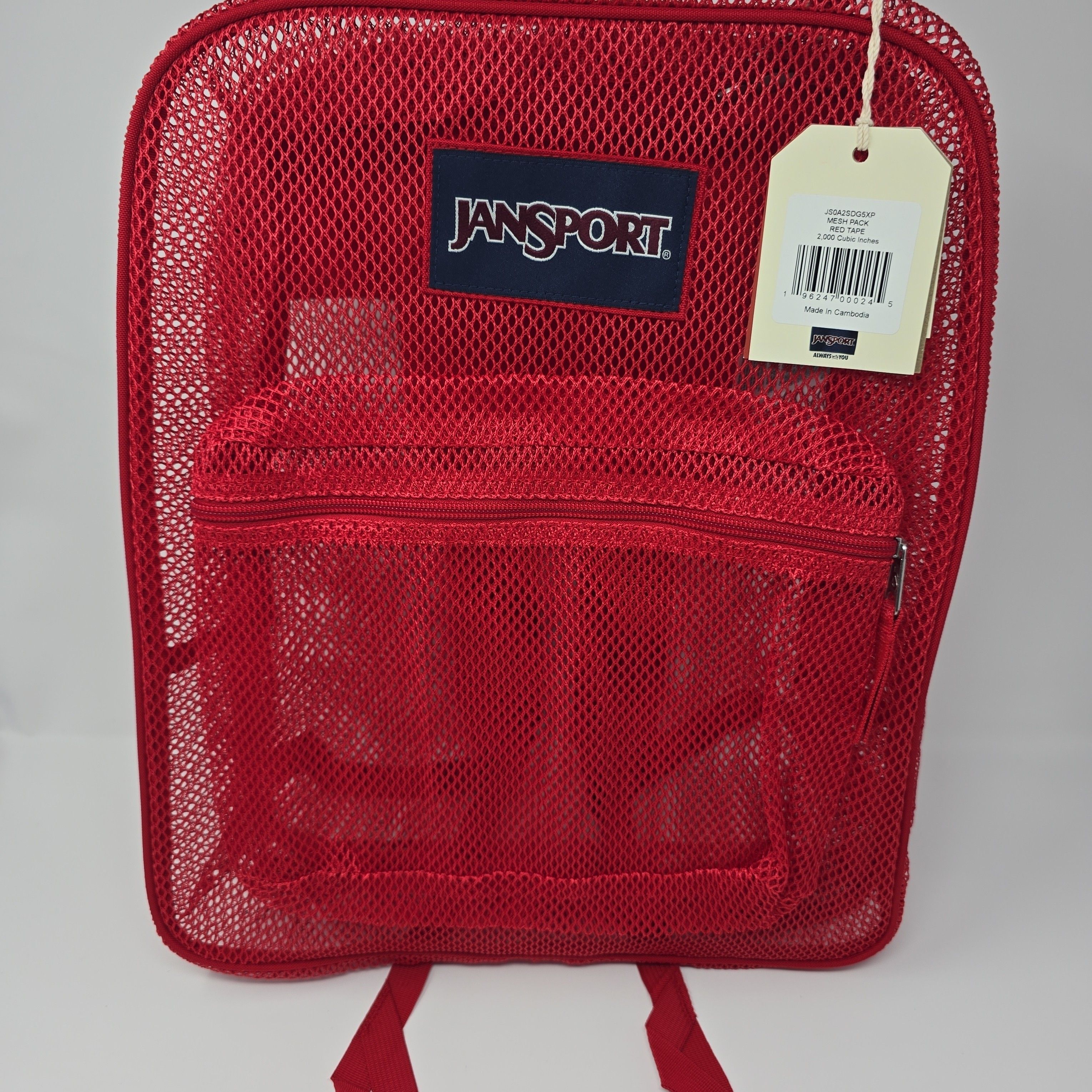 JanSport - Mesh Pack - Red Tape - New w/ Tags · Whatnot