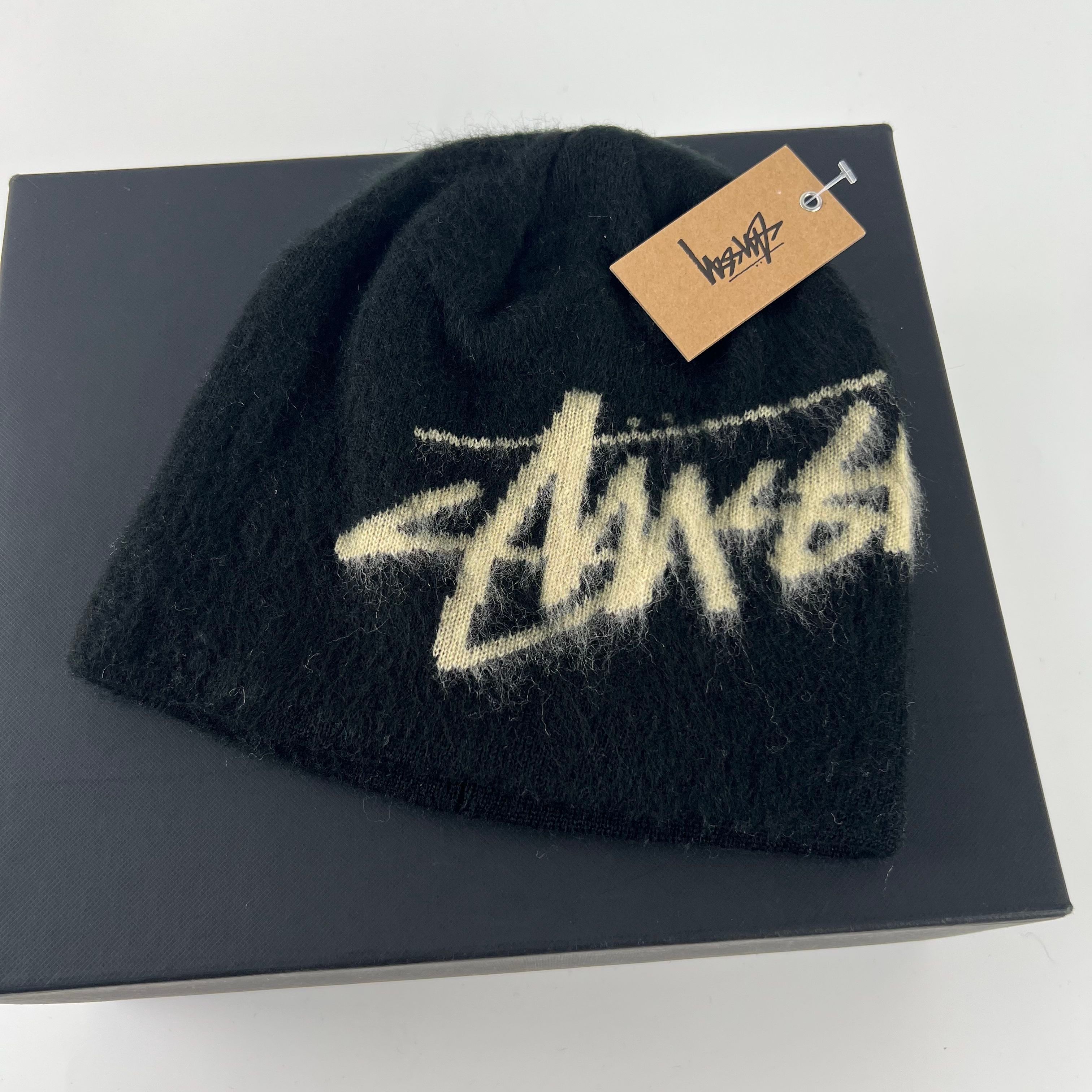 Stussy black brushed out stock skullcap💢💢💦 · Whatnot: Shop