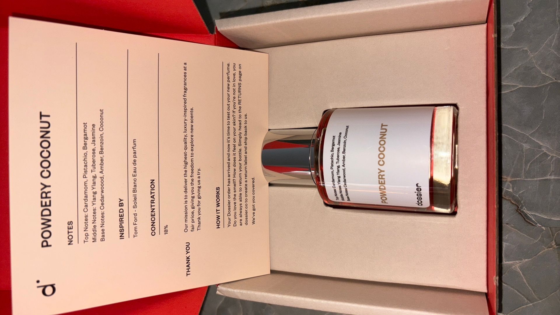 Dossier Powdery Coconut Eau De Parfum Inspired by Tom Ford S