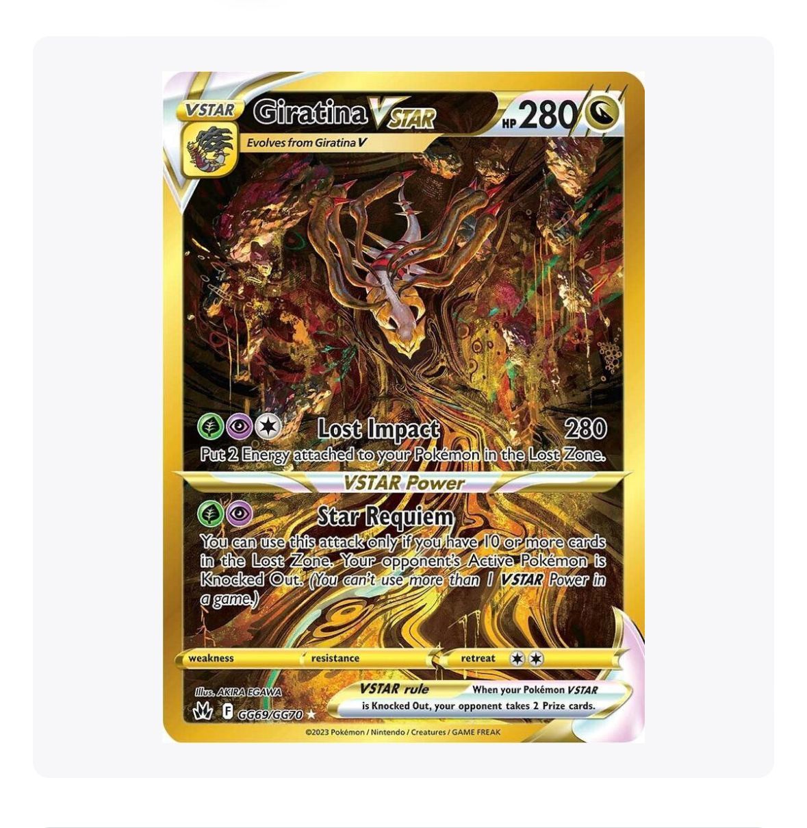 Pokemon hot Giratina VStar Galarian Gallery Alt Art