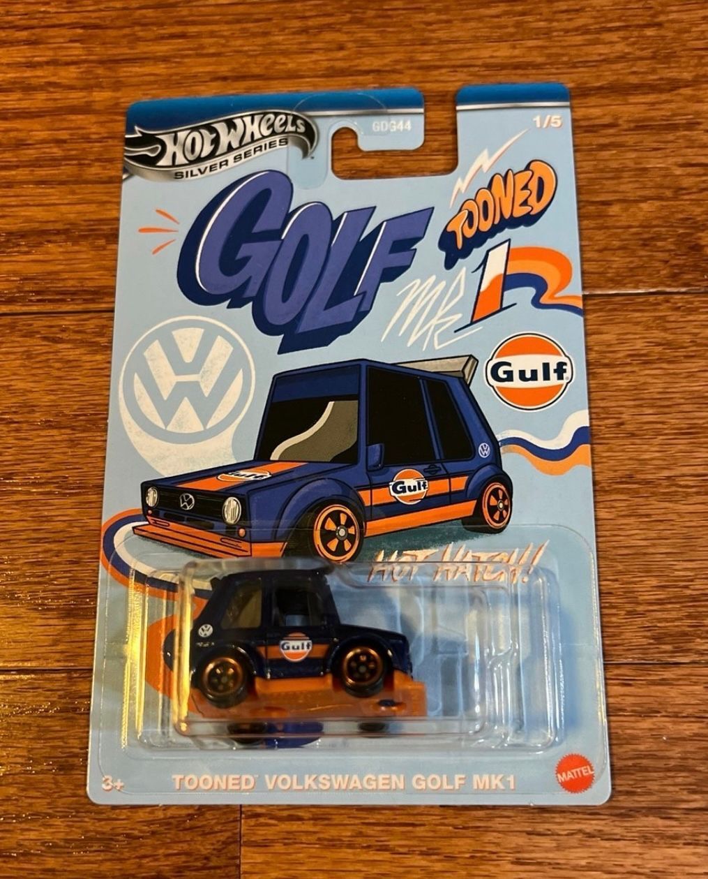 Hot Wheels Silver Series Gulf Tooned Volkswagen Golf MK1 · Whatnot