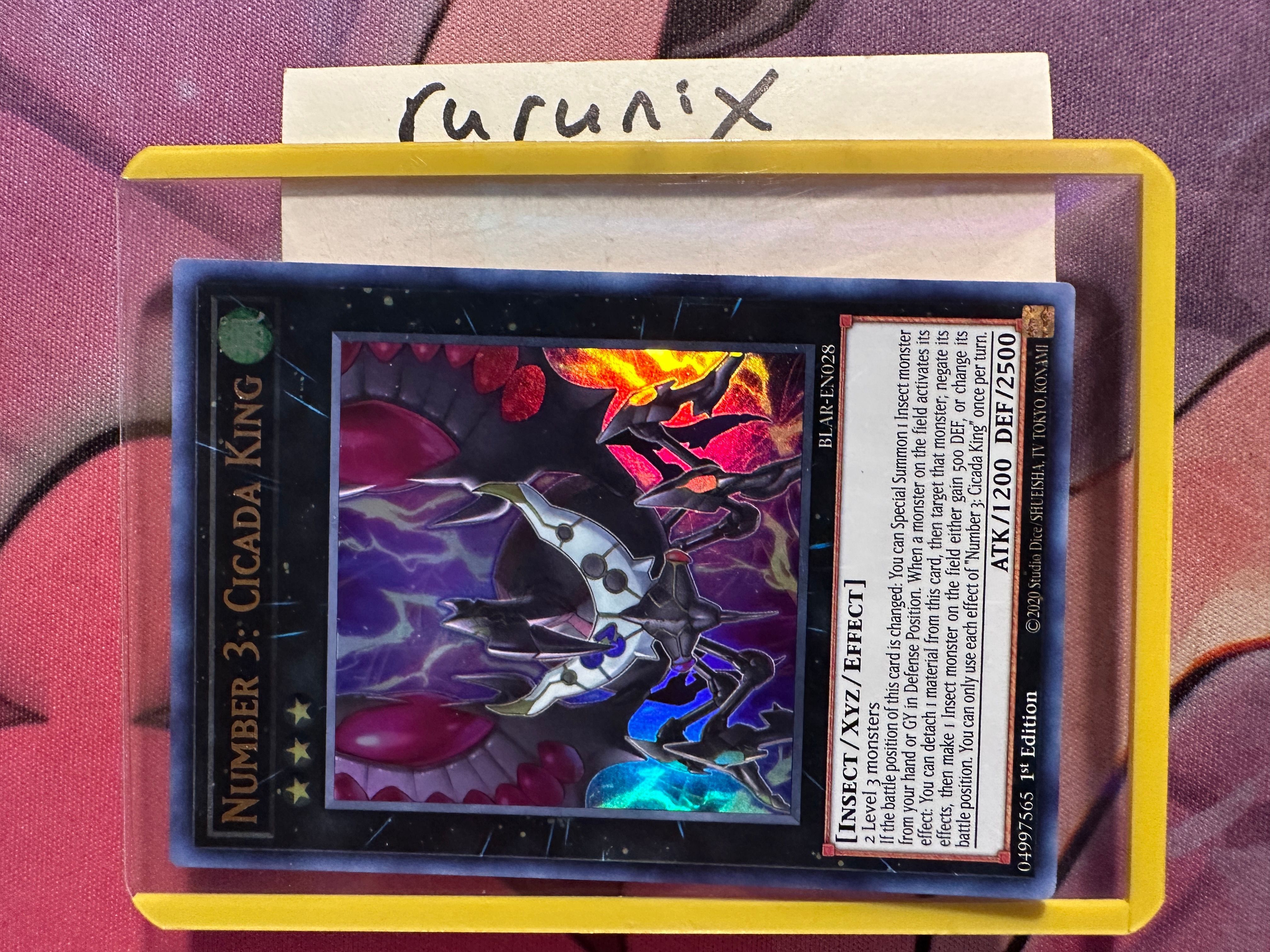 Yugioh Number 3: Cicada King BLAR-EN028 Ultra Rare Battles of Legend:  Armageddon (BLAR)  Whatnot: Shop, Sell, Connect