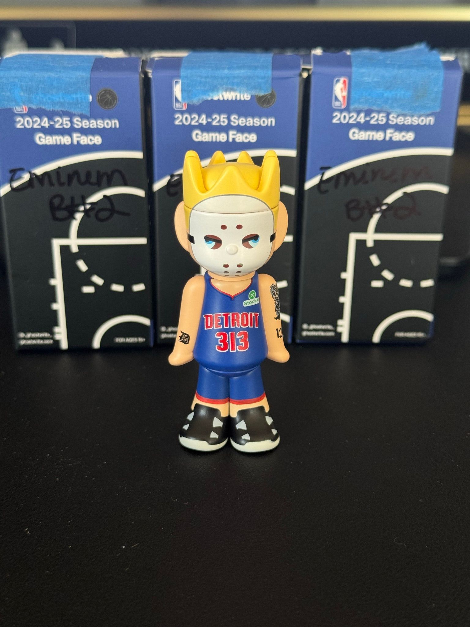 Eminem ghostwrite 2024-25 NBA Game Face /1000 Famous Fan Pistons