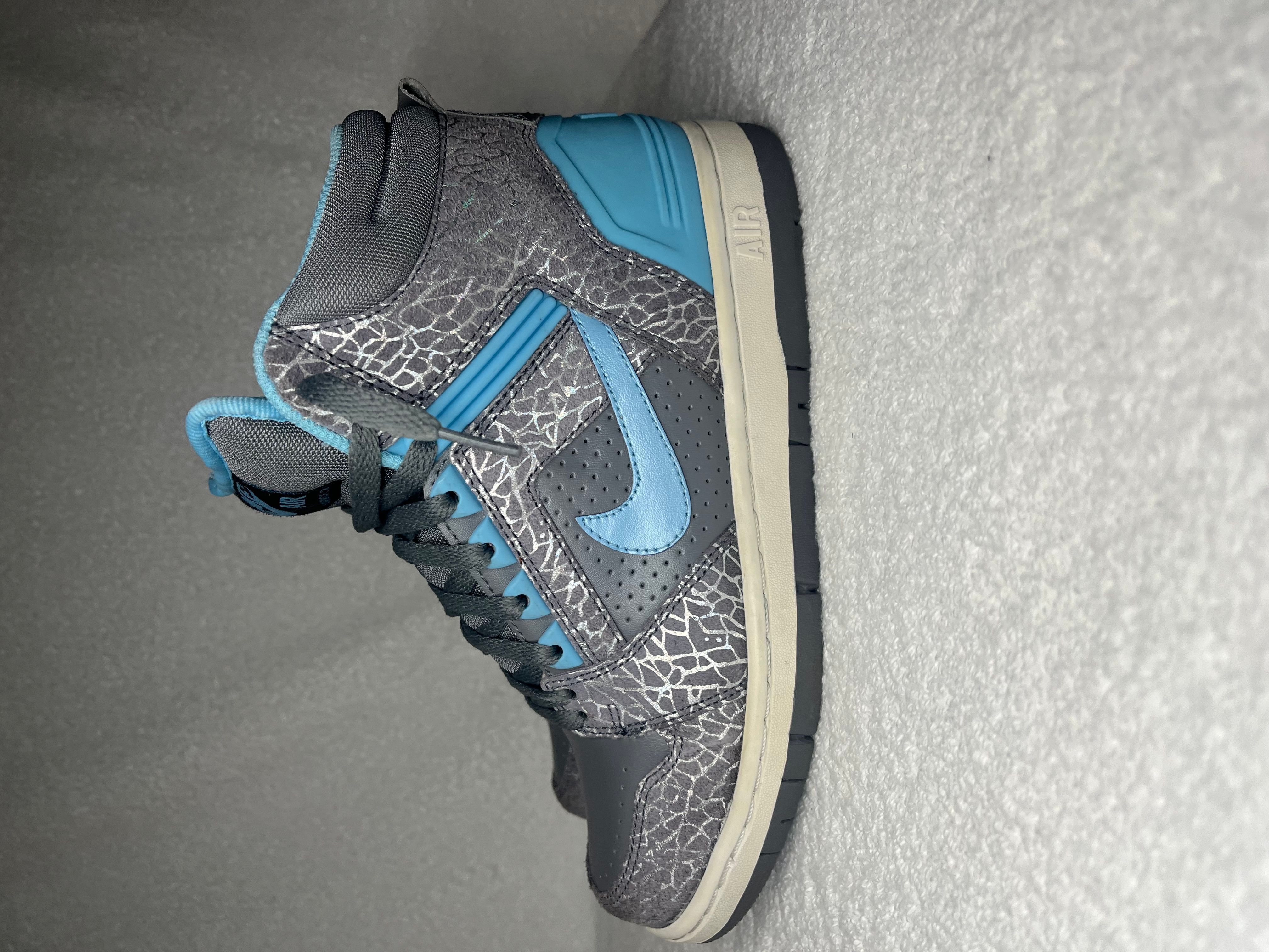 Nike Air Force 2 High Clear Grey Blue Conditional Womens Size 8.5