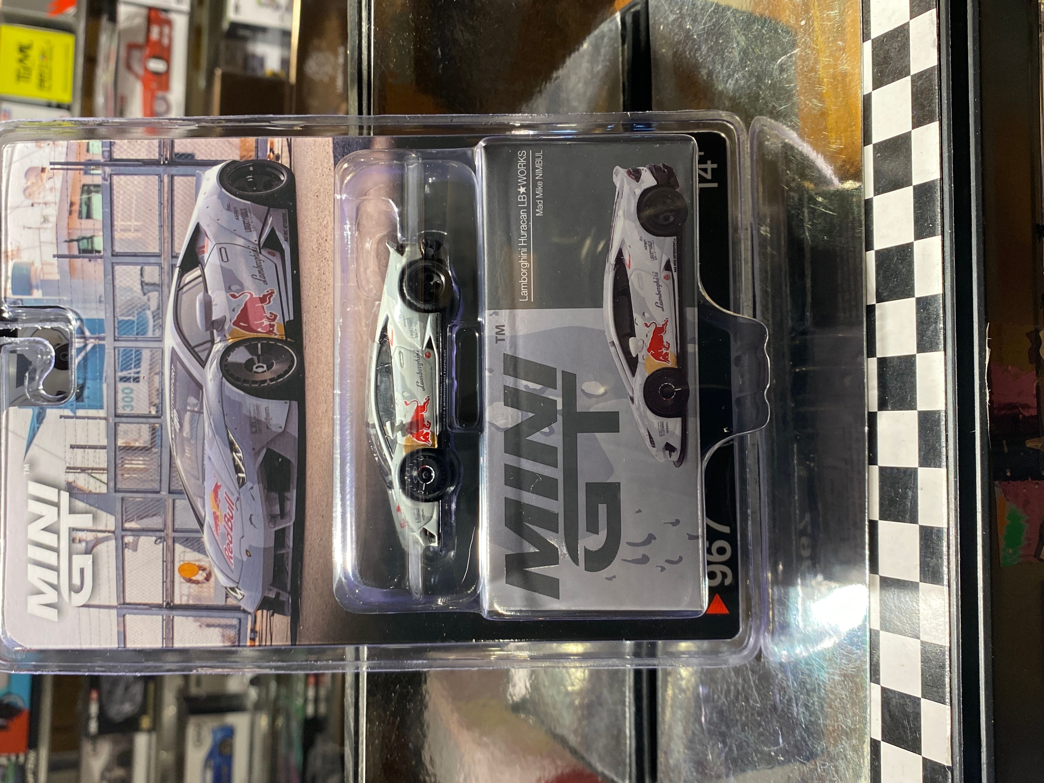 MINI GT 967 LAMBOGHINI HURACAN LB WORKS MAD MIKE NIMBUL RED BULL