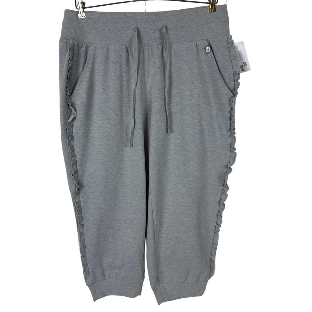 Lane Bryant LIVI Active Ruffle Jogger Capri Pants 10/12 · Whatnot