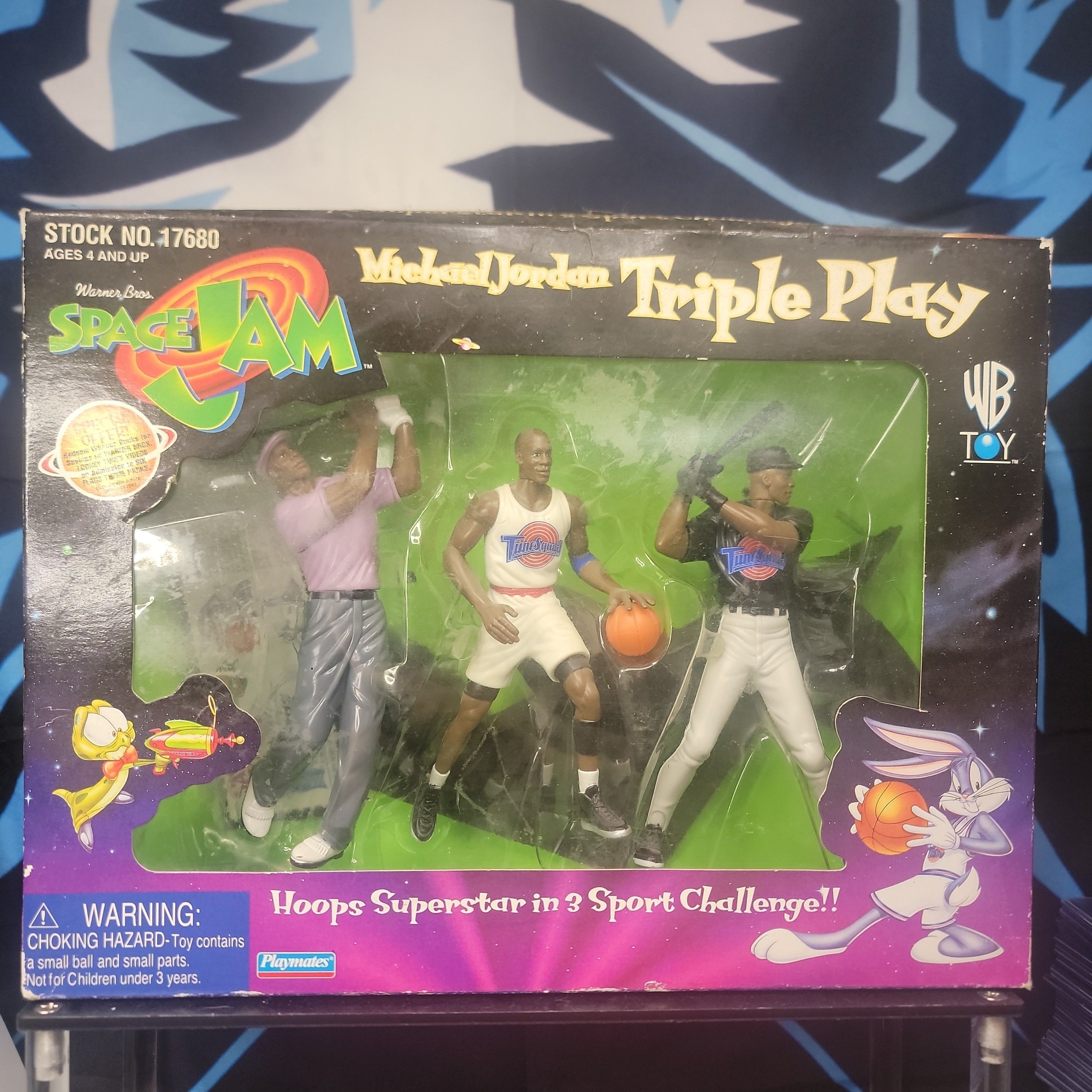 Vintage Michael Jordan Triple Play Space Jam Figure Set