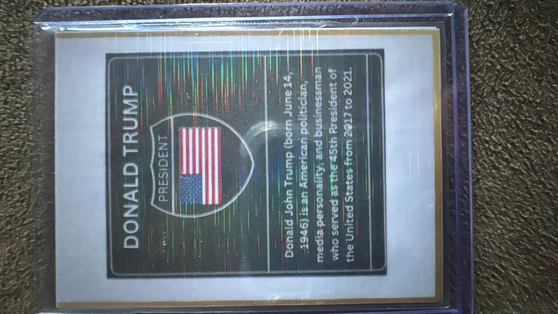 Donald Trump custom art card kaboom cracked ice · Whatnot