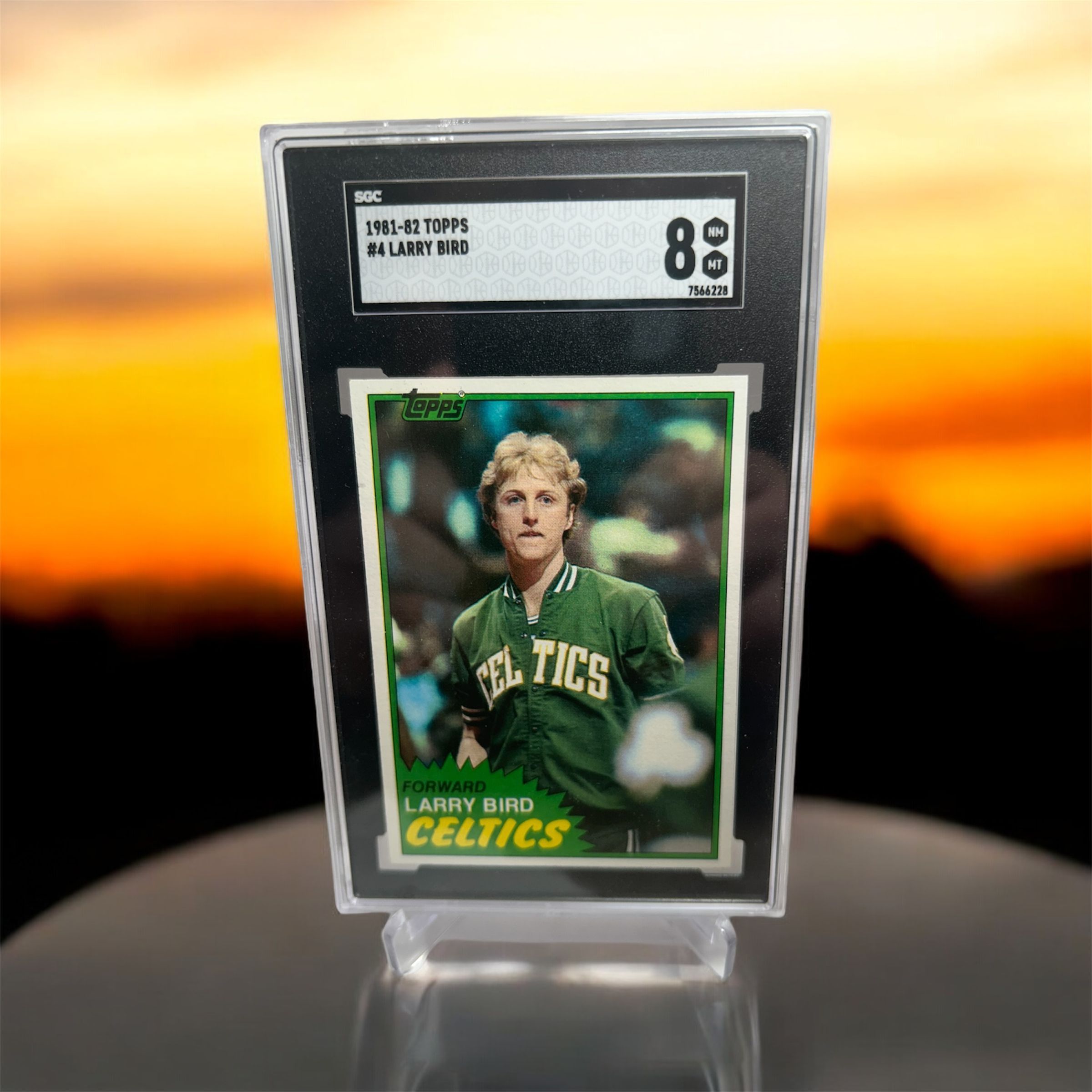 Larry Bird top 1981 Topps SGC 8 Boston Celtics