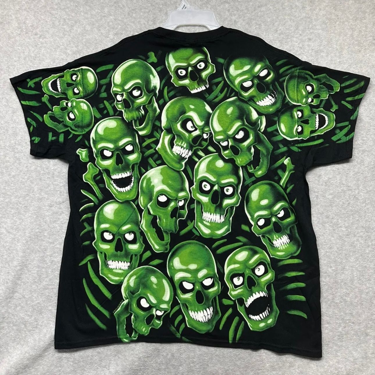 Liquid Blue AOP Green Skull Pile Shirt XL Travis Scott Juicy J Supreme VTG 17 Whatnot Buy Sell Go Live