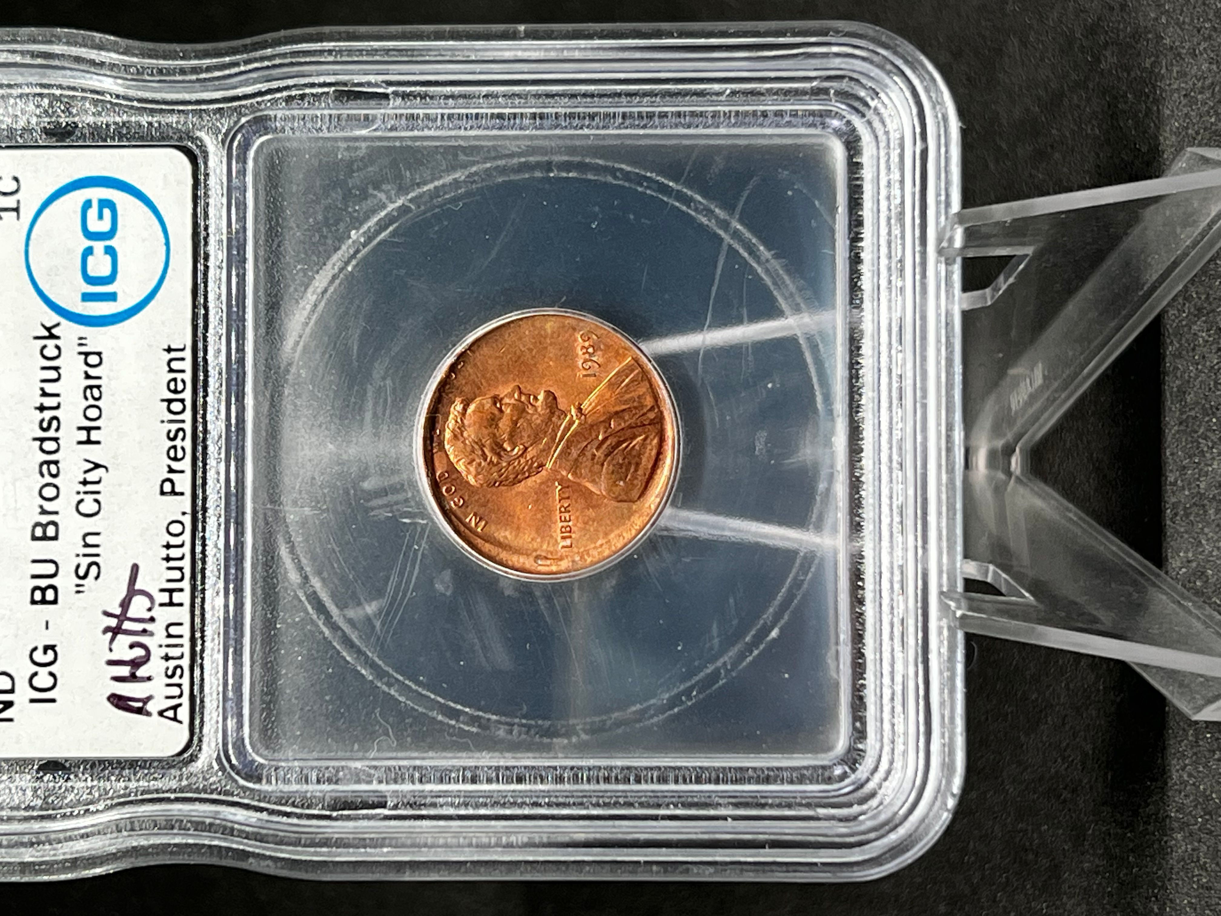 4. 1989 Broadstruck Penny Sin city hoard ICG Brilliant
