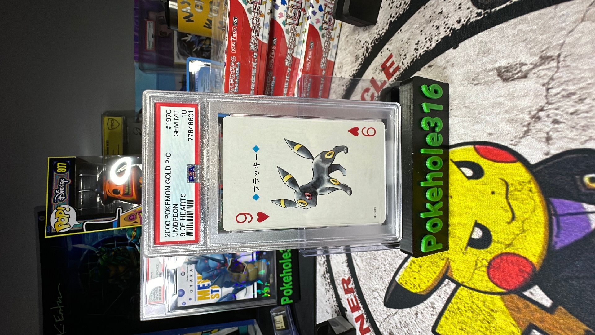 Umbreon 2000 Pokemon Gold Version Playing Cards Umbreon 9 Of