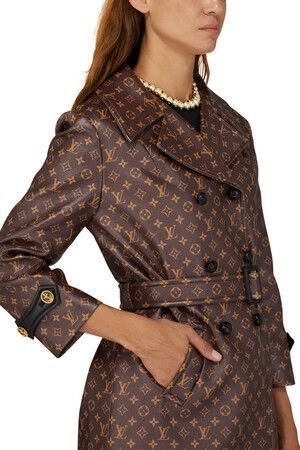 Louis Vuitton monogram trench coat belted elegant NWT · Whatnot
