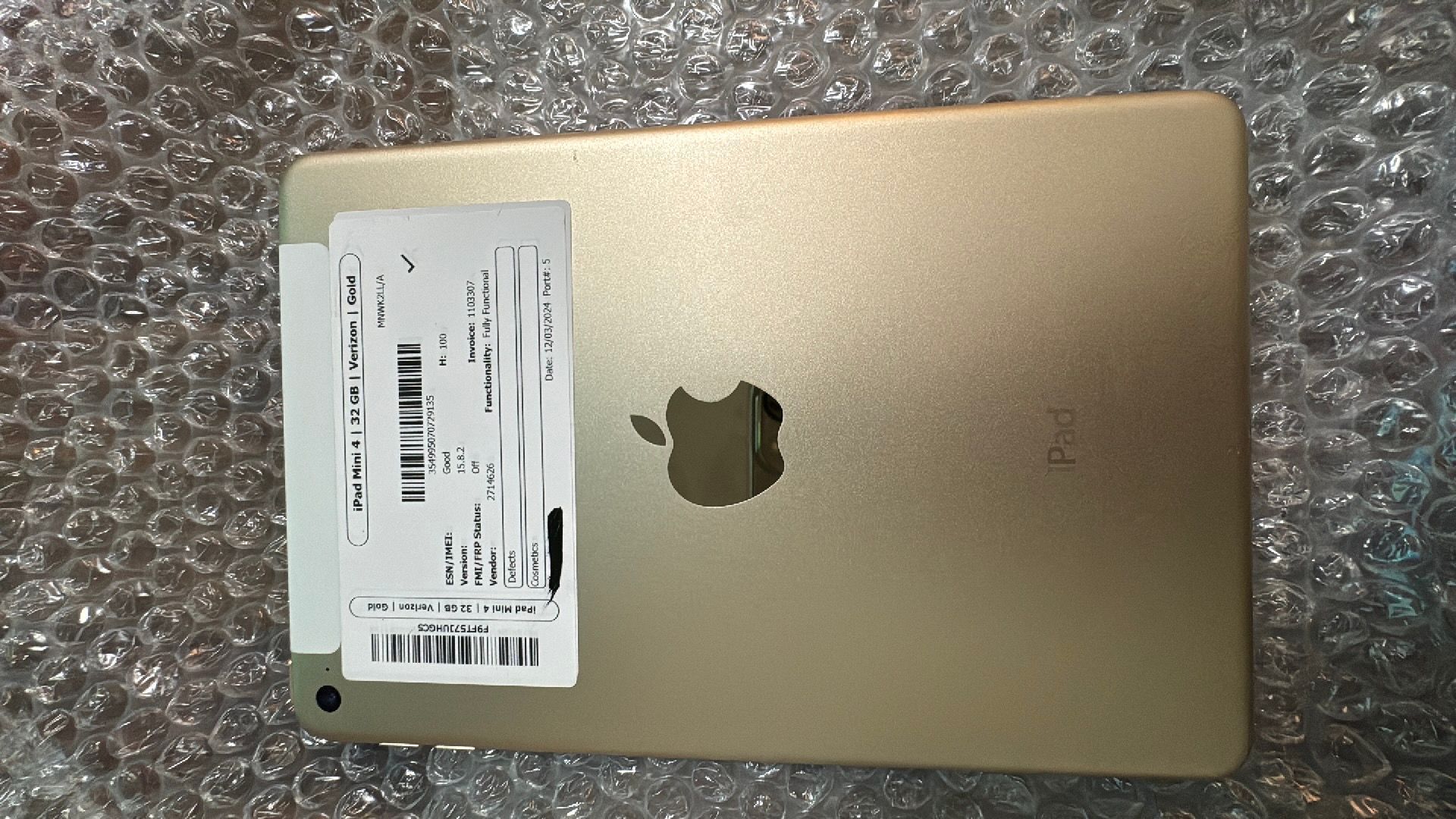 Apple iPad Mini 4 32gb Gold WiFi + Cellular Unlocked