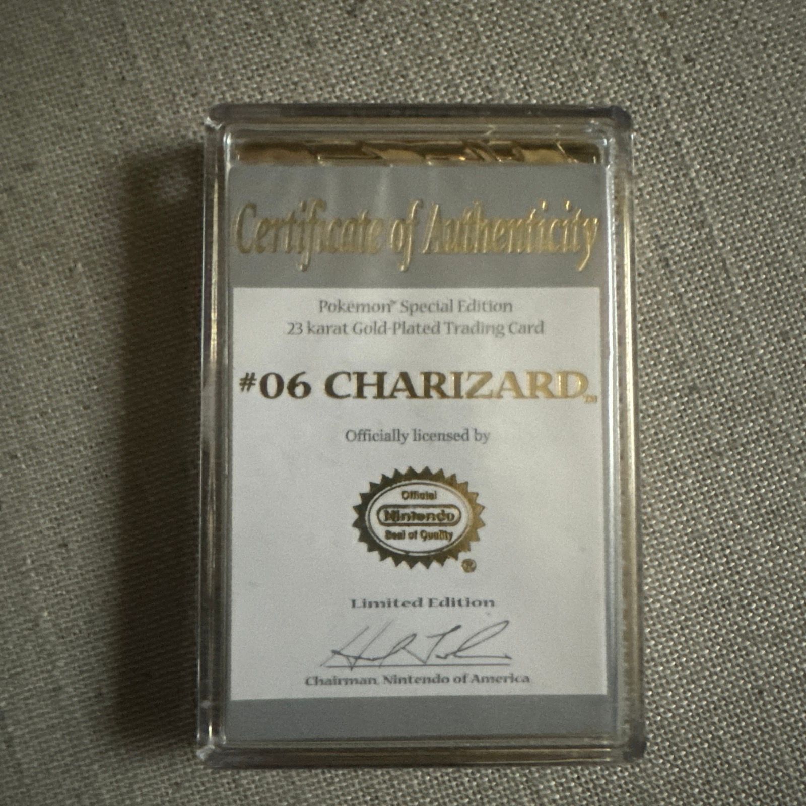 Charizard 23k gold trading card special edition with COA and case   Whatnot: Shop, Sell, Connect
