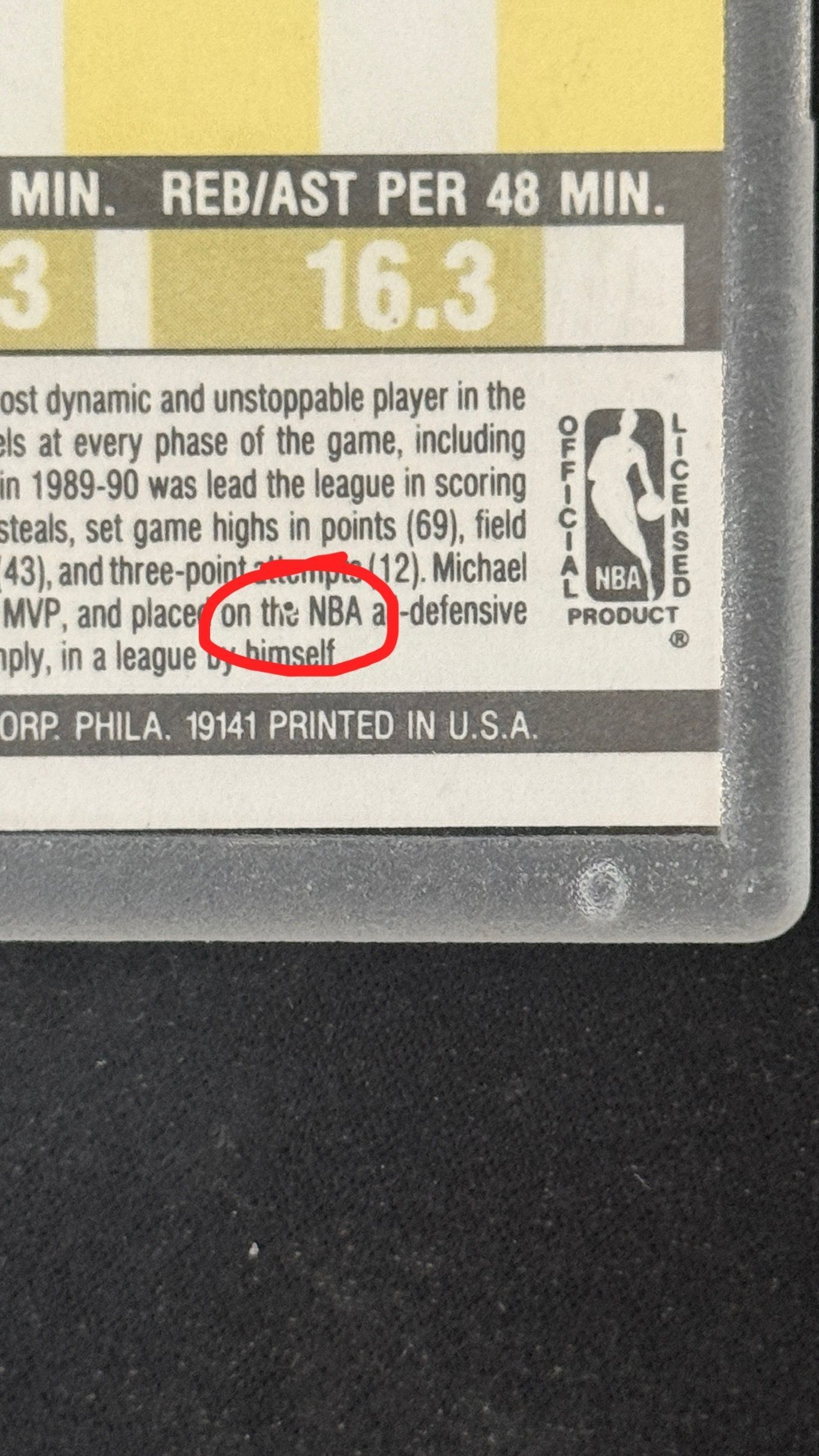 Micheal Jordan Fleer'90 (4-Errors-ULTRA-RARE). · Whatnot