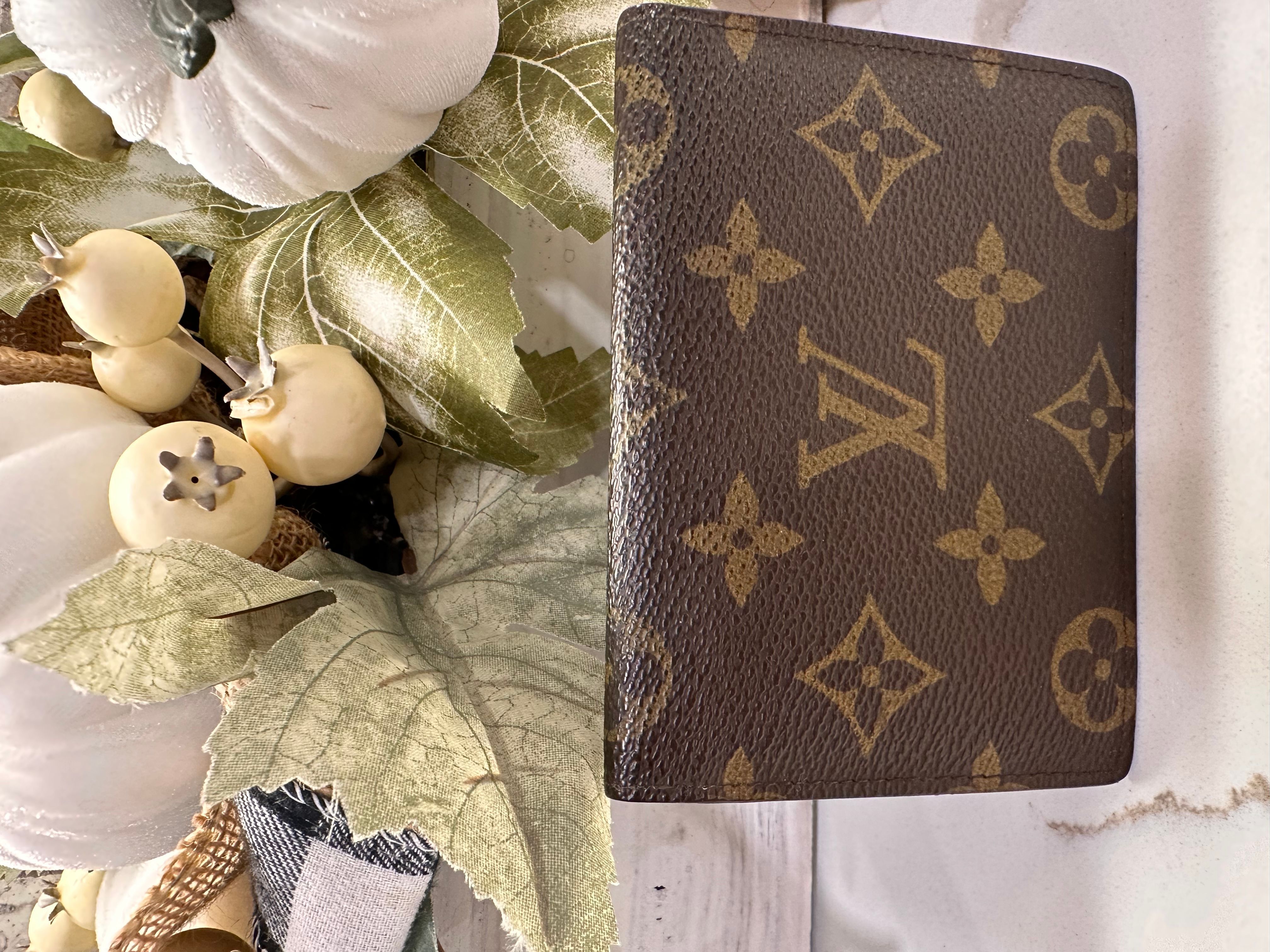 LOUIS VUITTON Zippy Wallet Monogram Mini Lin Canvas Leather